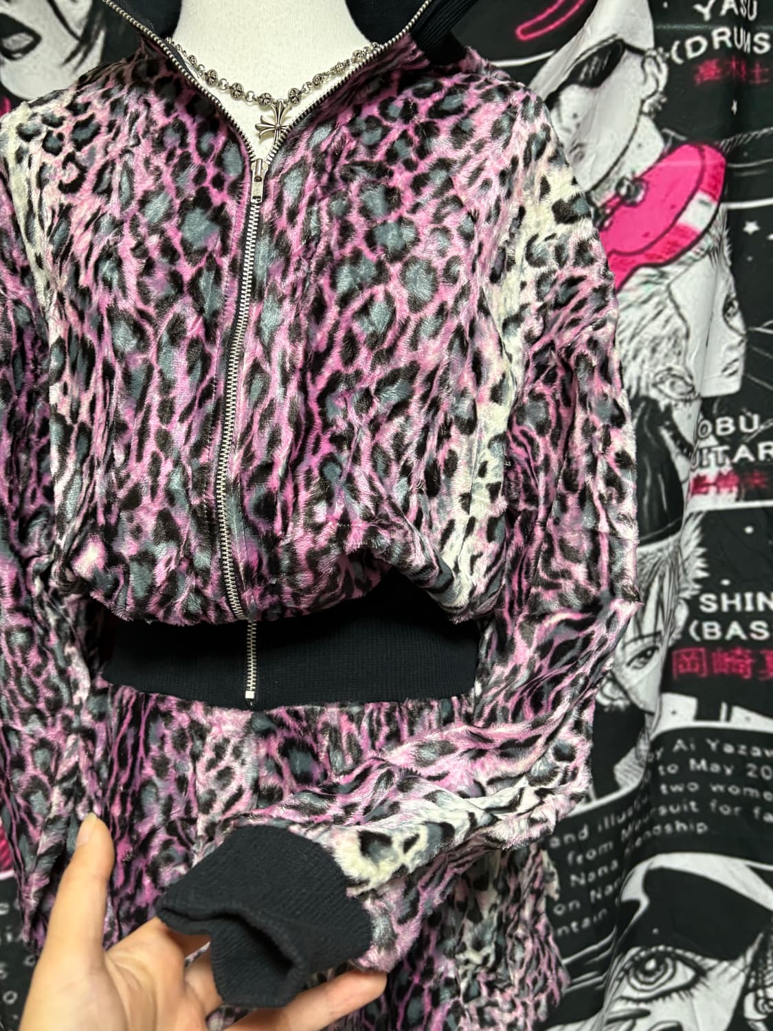 연말파티룩 갸루 호피 핑크 레오파드 원피스 상품이미지3