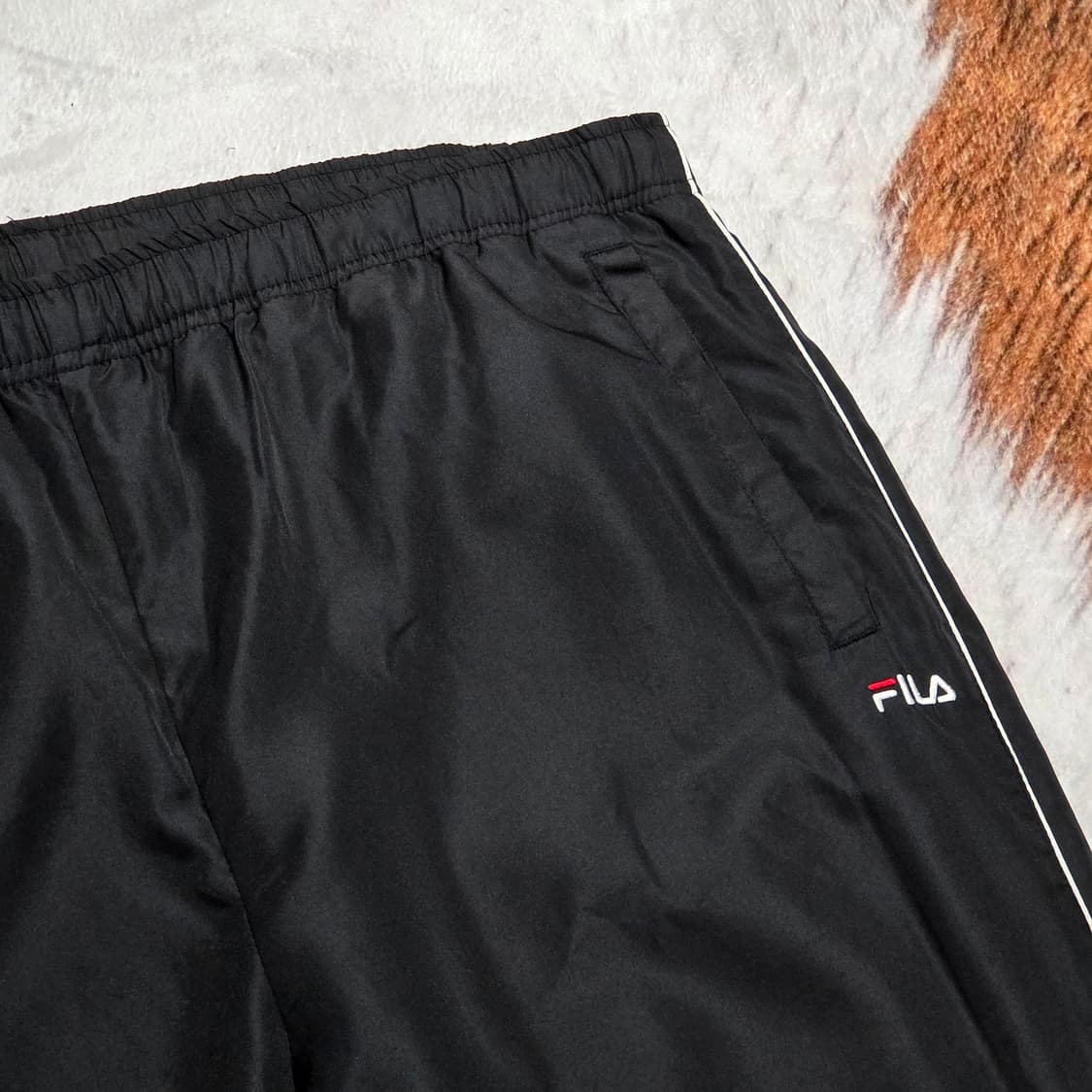 재팬 휠라 플리스 와이드 트랙팬츠 상품이미지2