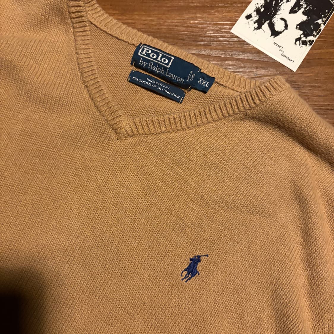 POLO WIDE COTTON V-NECK KNIIT 상품이미지3