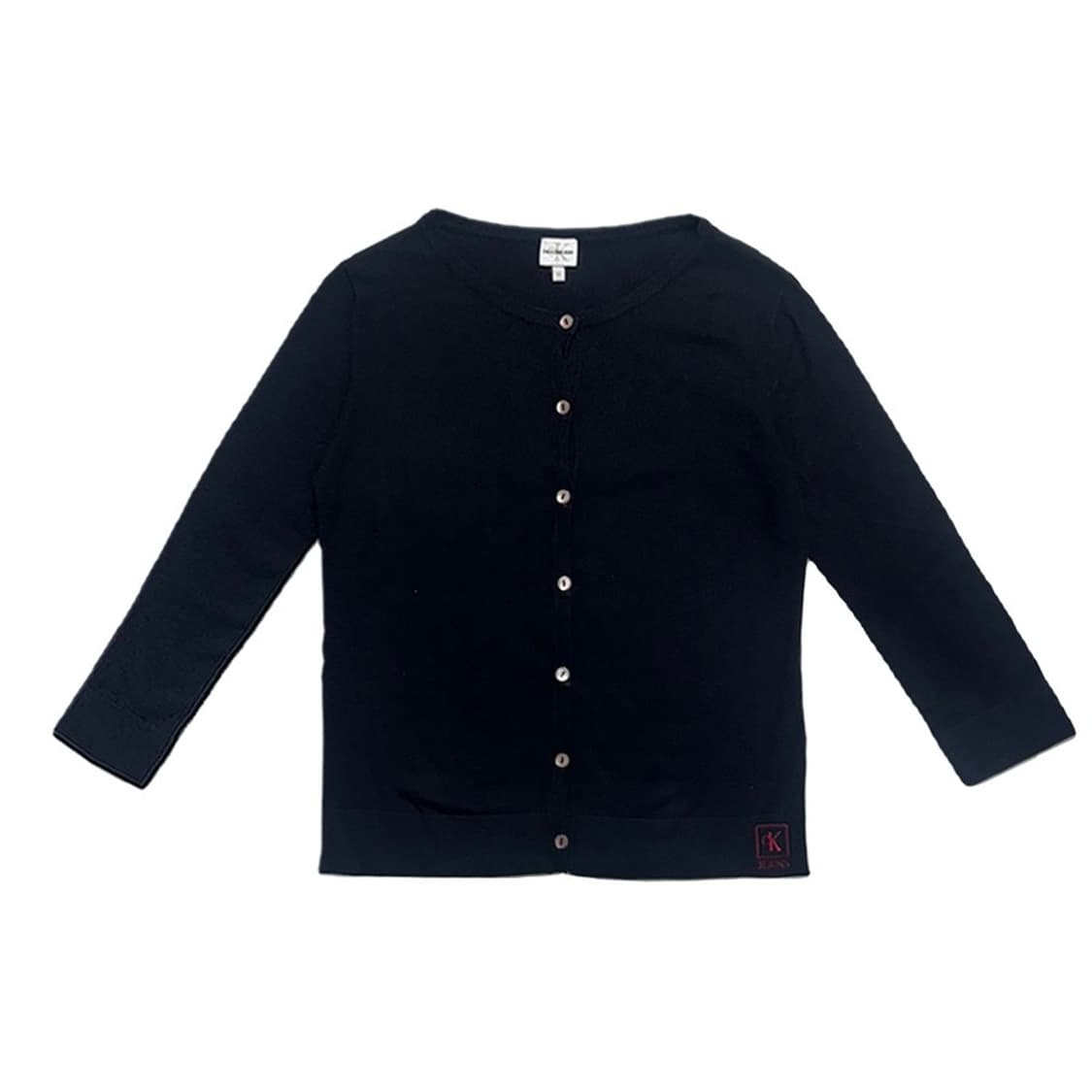 CALVIN KLEIN 라운드넥 가디건 블랙 M 상품이미지1