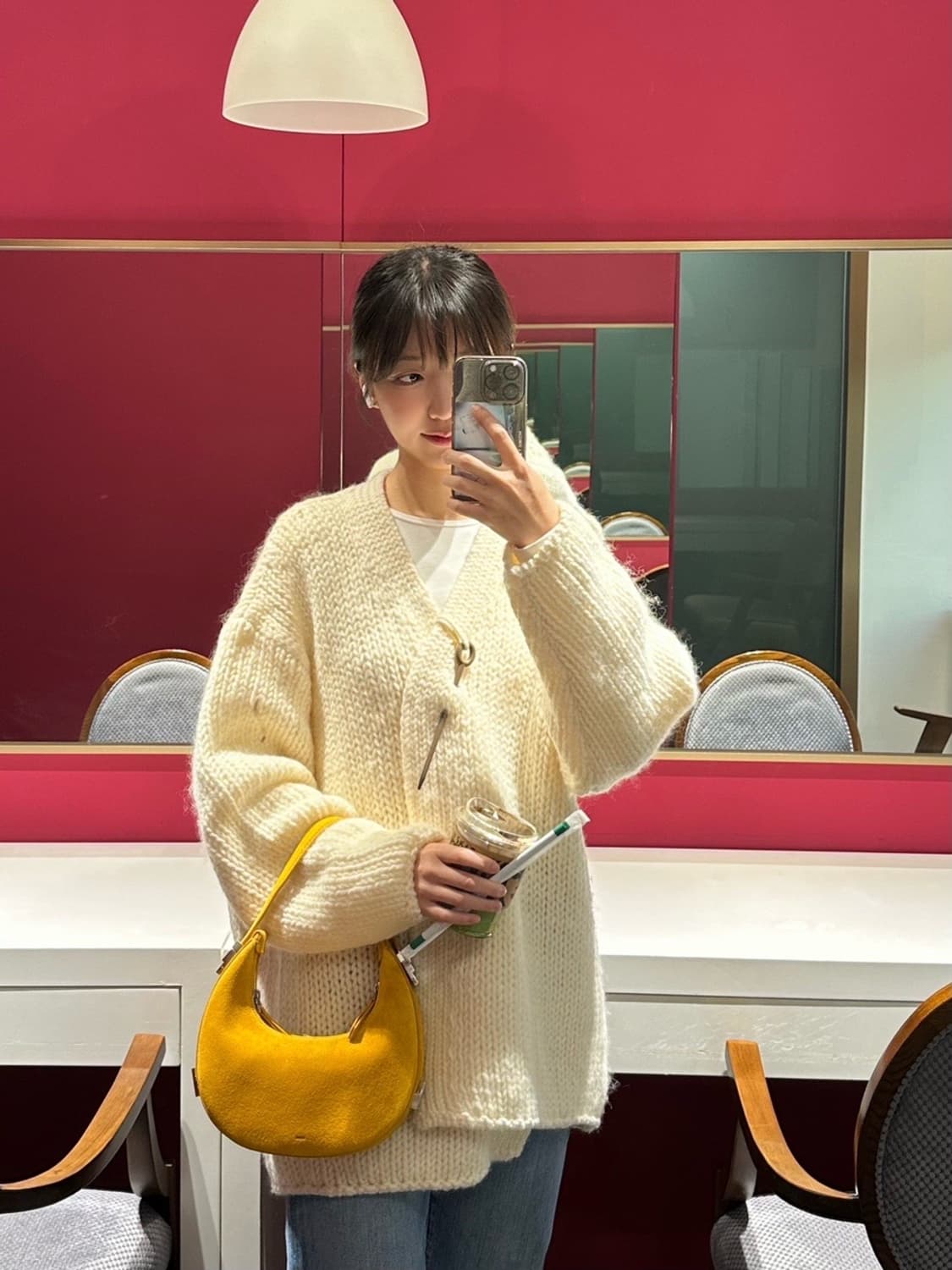 오소이 토니 미니 스웨이드 머드타드 색상 상품이미지8