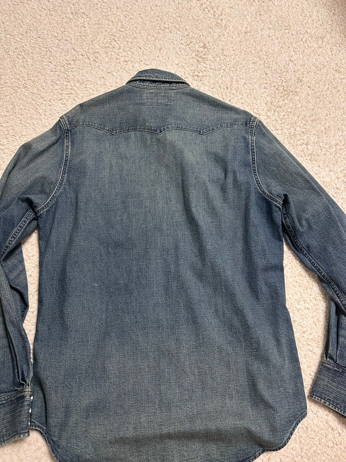 rrl 웨스턴데님셔츠 다크워시 m 상품이미지5