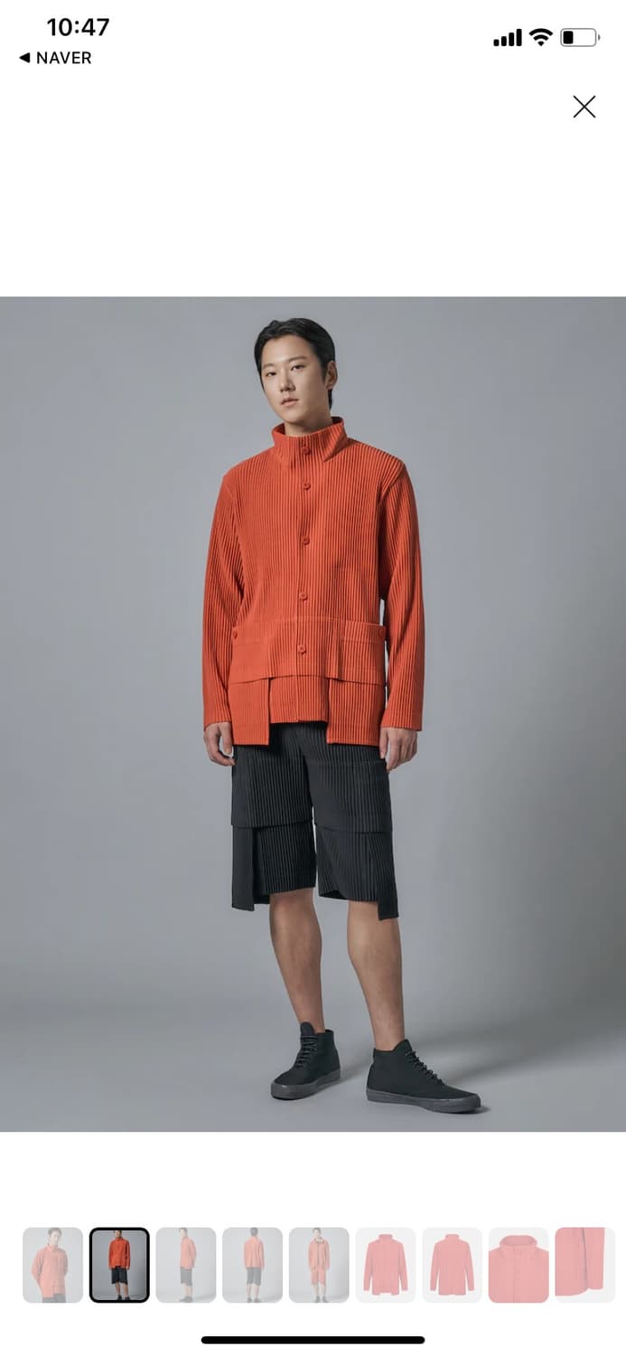 옴므플리세 멀티포켓 3 자켓 매장판 레드 색상 상품이미지2