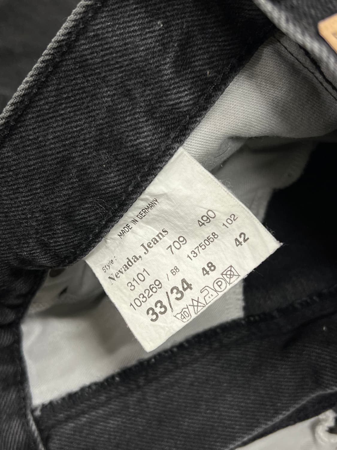 (33/34) 머스탱 올드스쿨 스트레이트핏 흑청 데님 팬츠 상품이미지4