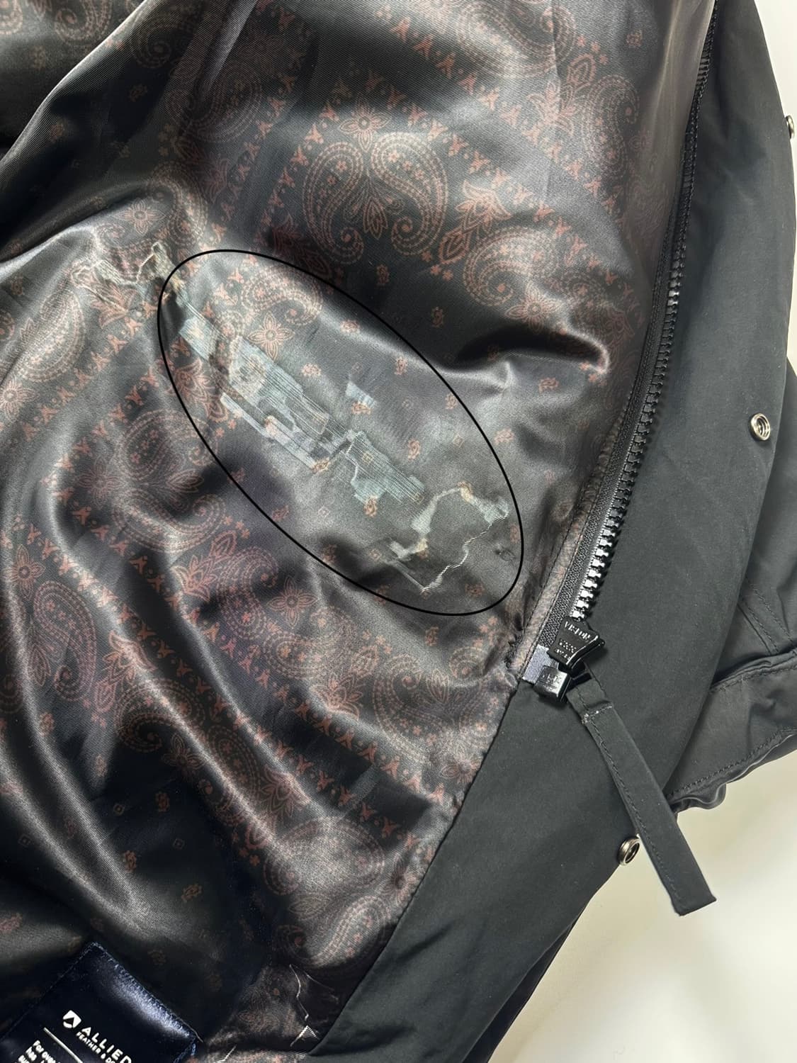 빔즈 M51 M65 피쉬테일 다운 패딩 코트 블랙 L 상품이미지9