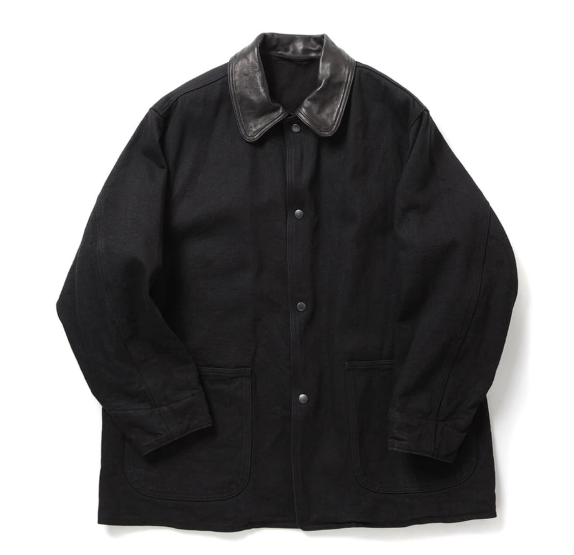24aw 코모리 레더데님 워크자켓 상품이미지1