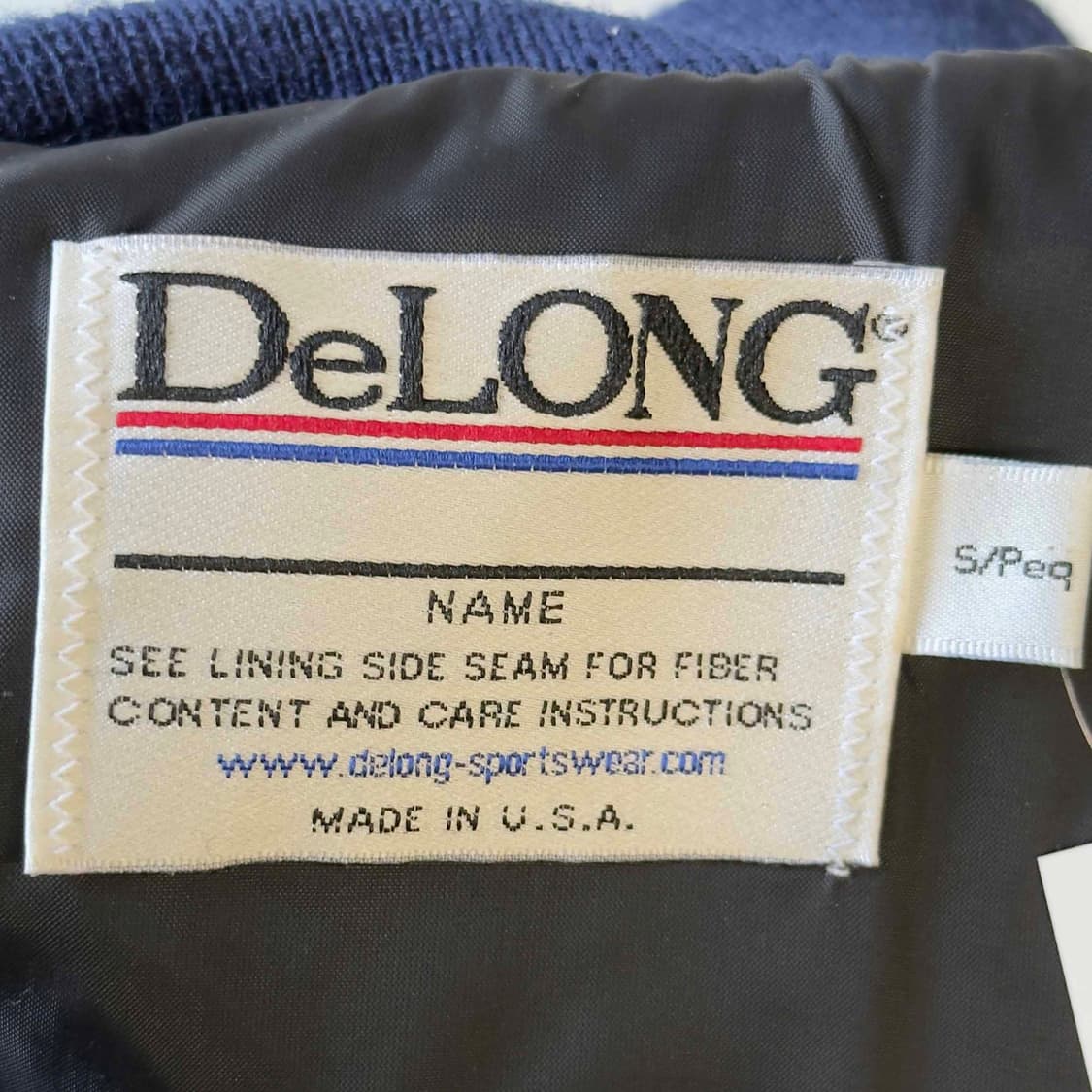 90s DeLong 드롱 레더 바시티 자켓 USA 상품이미지5