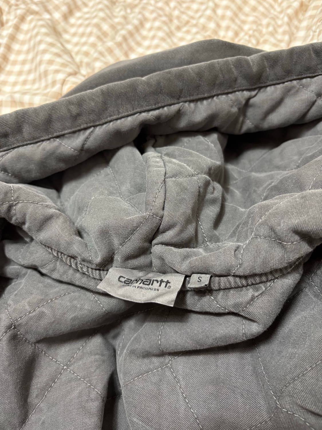 칼하트 WIP 후드집업 비스타 자켓 그래파이트 가먼트 다이드 상품이미지4