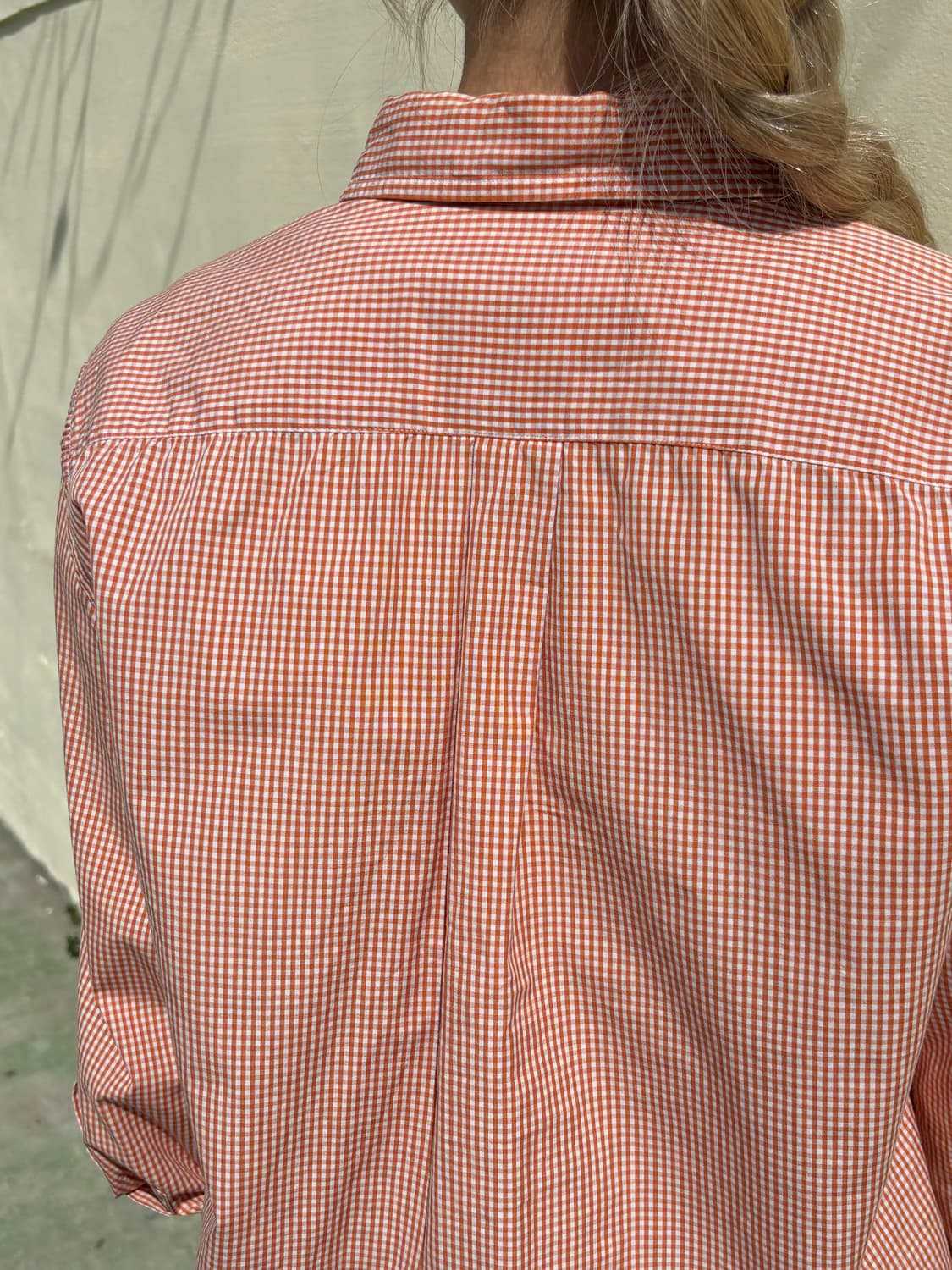 브룩스브라더스 오렌지 체크셔츠 상품이미지4