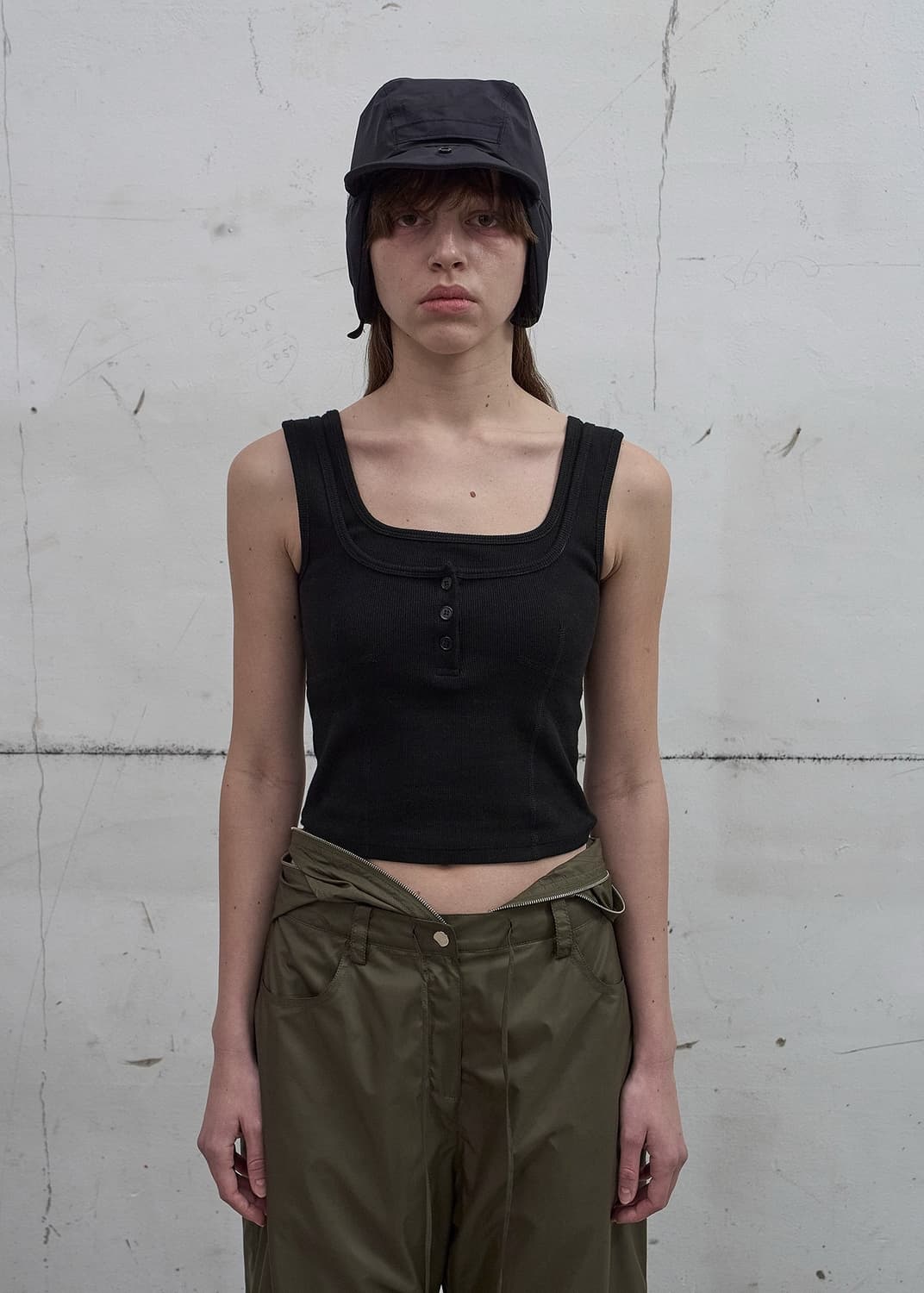 LCDC 더블 레이어드 탱크 탑 블랙 M 상품이미지1