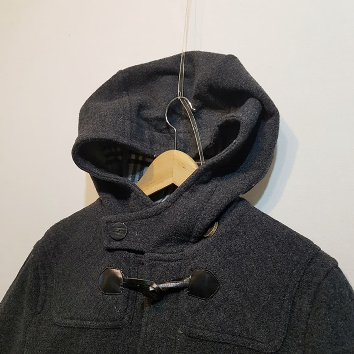 BURBERRY 버버리 런던 더플 코트 차콜 상품이미지2