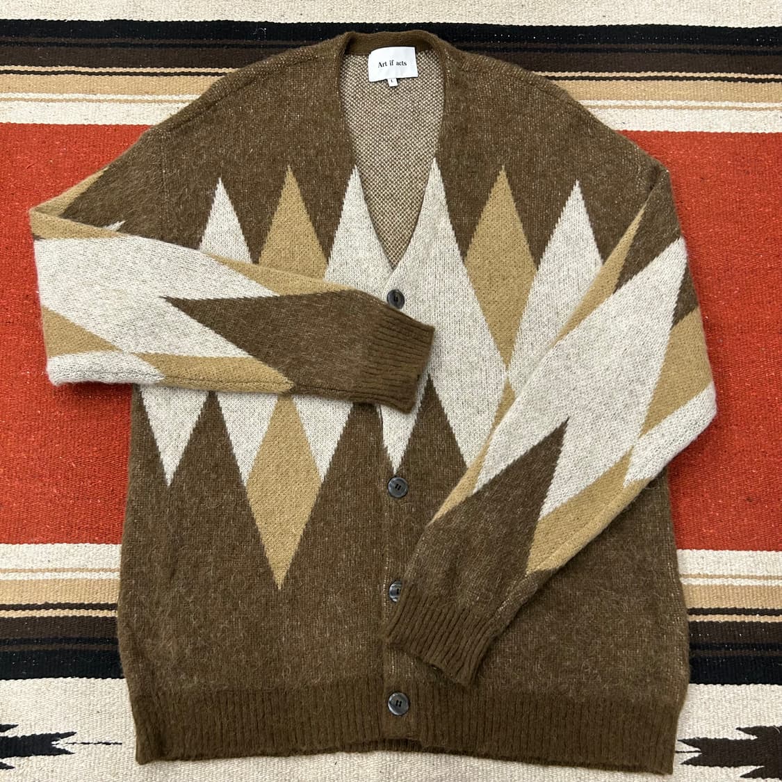 아트이프액츠 아가일 알파카가디건 상품이미지1