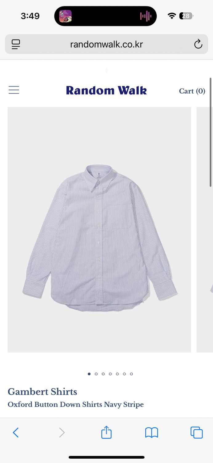 갬버트 셔츠 블루 스트라이프 gambert shirts 상품이미지1