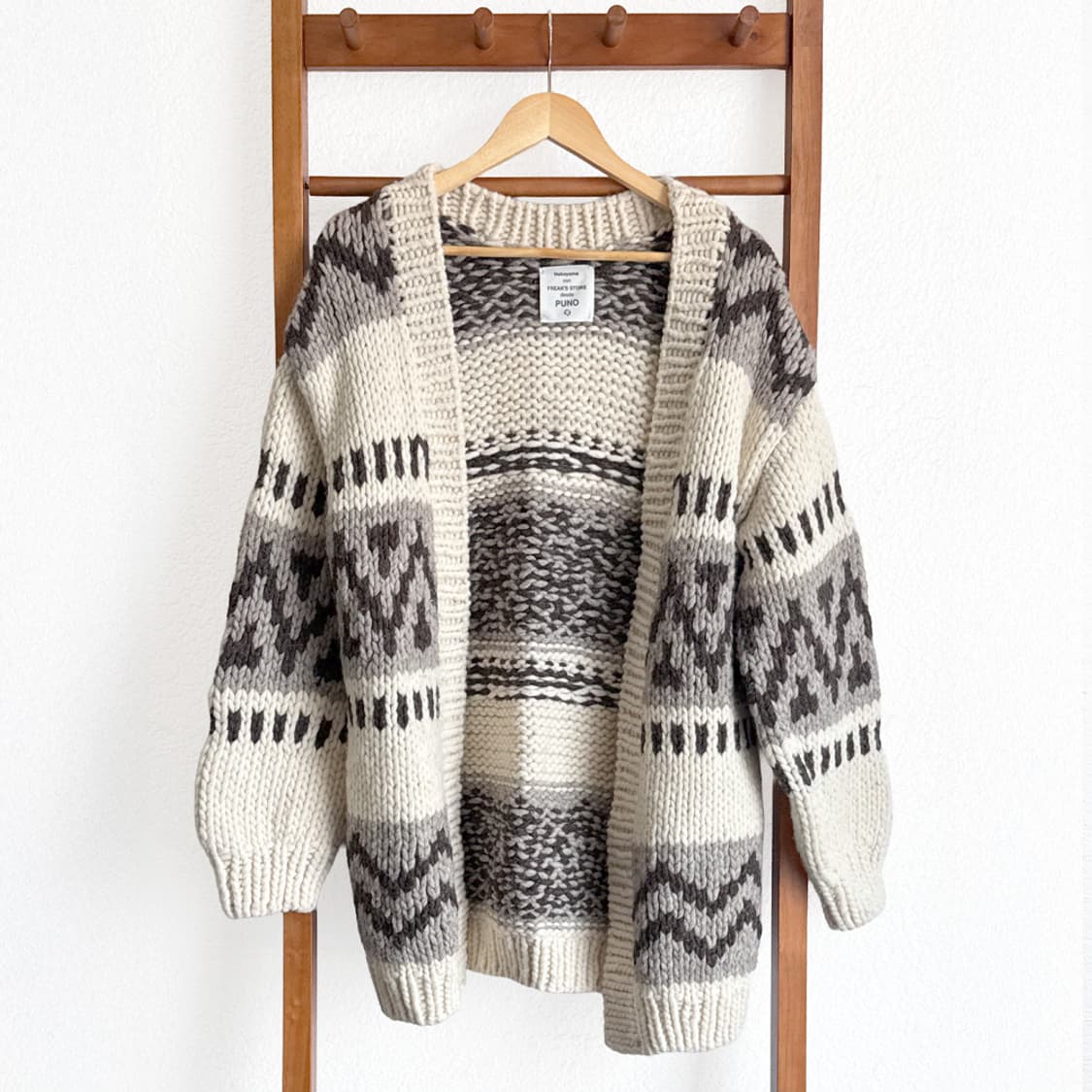 눈송이 숲길 니트 숄가디건 상품이미지1