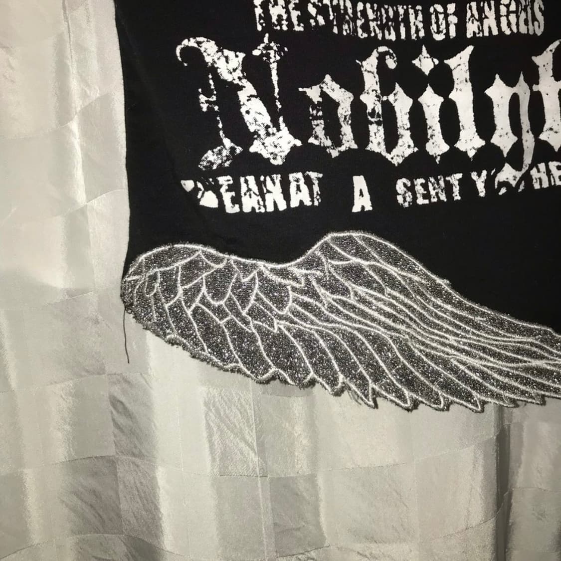 Vintage 고스펑크 고딕 날개 반팔티 상품이미지3