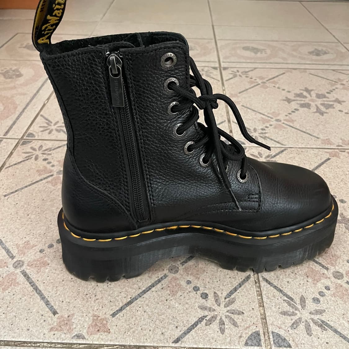 닥터마틴 제이든 III 블랙 UK5(240)/5cm하이 소가죽 워커 부츠 상품이미지8