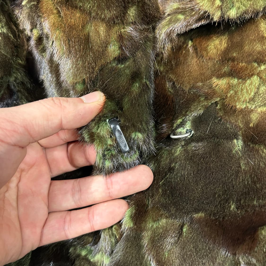 DOHO 빈티지 퍼 모피 자켓 믹스 그린 상품이미지6