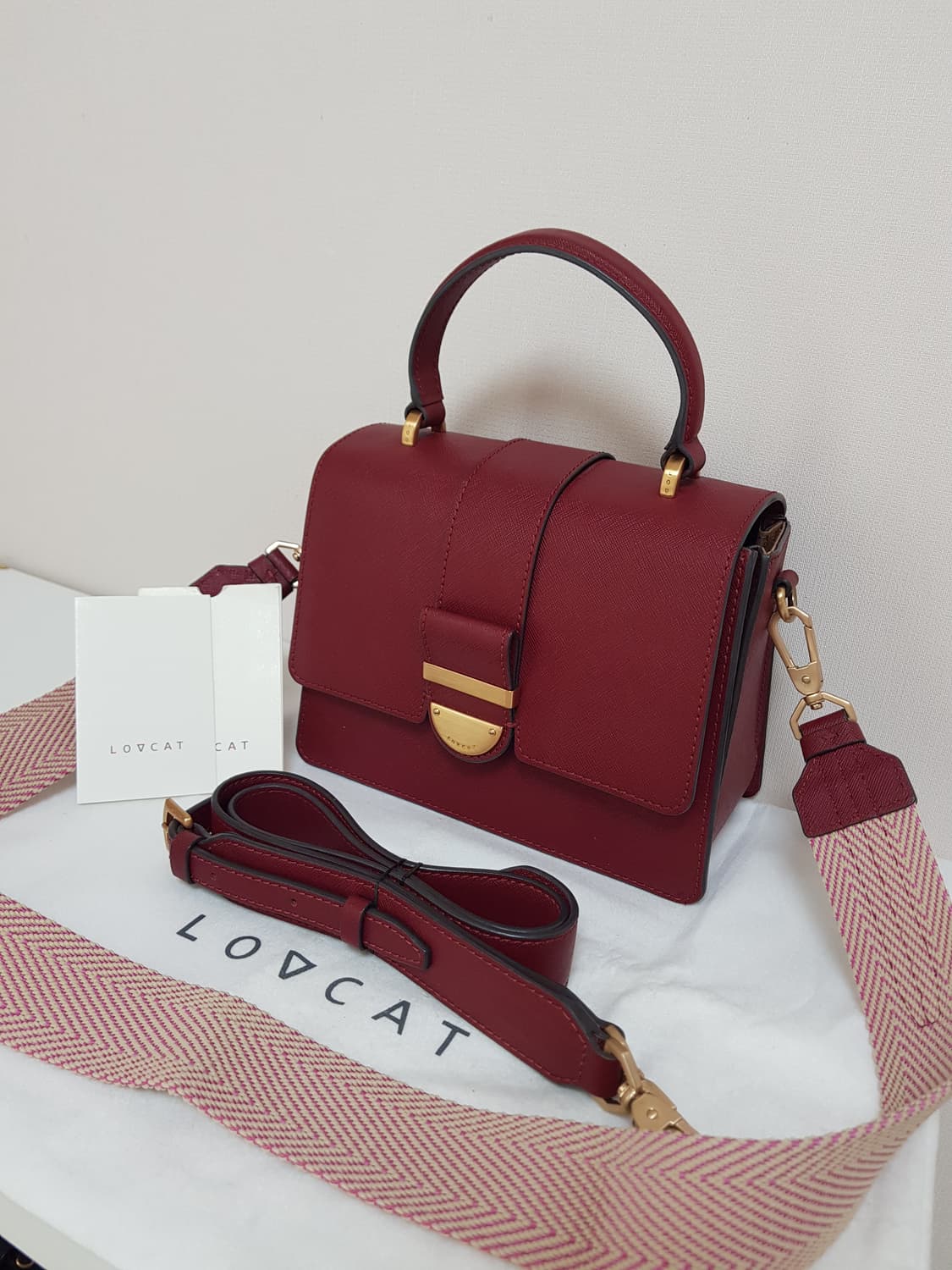 러브캣 3way 백 ㅡ 거의 새제품 상품이미지4