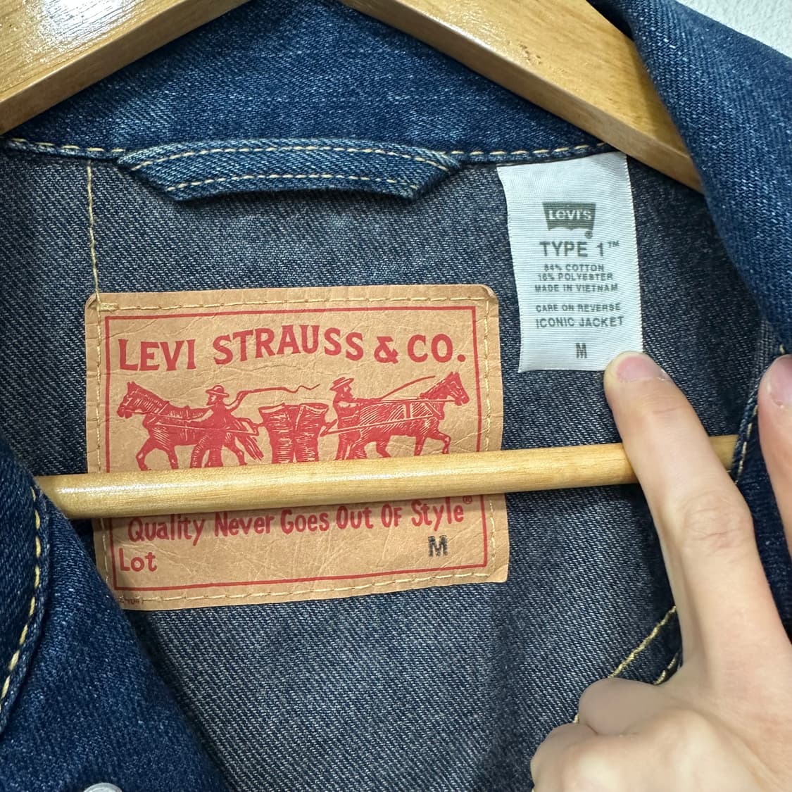 리바이스 type-1 트러커 데님자켓 상품이미지3