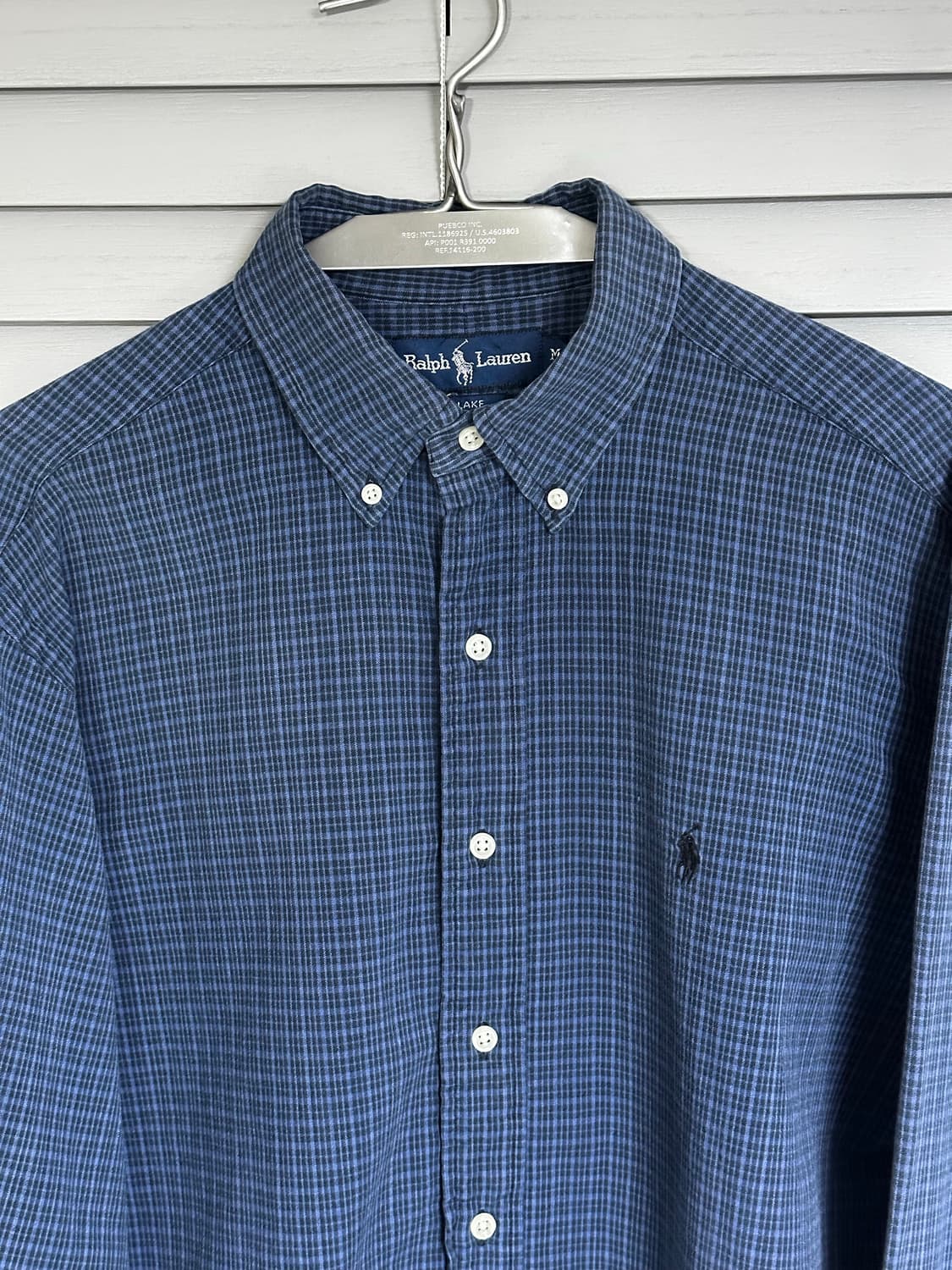 폴로 블루체크 긴팔셔츠 판매 상품이미지4