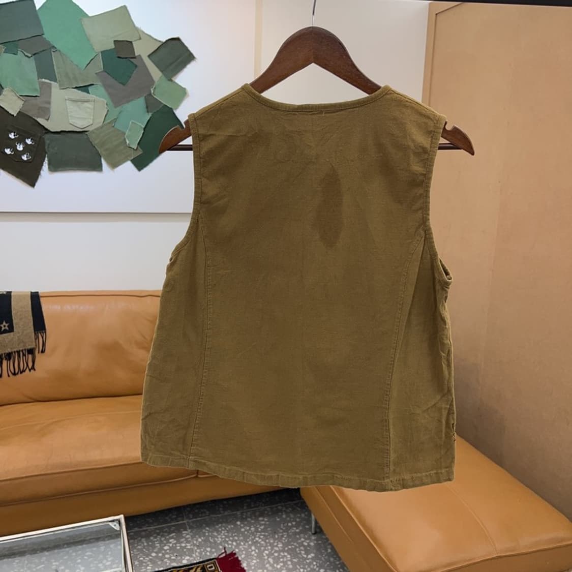 빈티지 꽃자수 포켓 조끼 베스트 90 C04403  상품이미지2