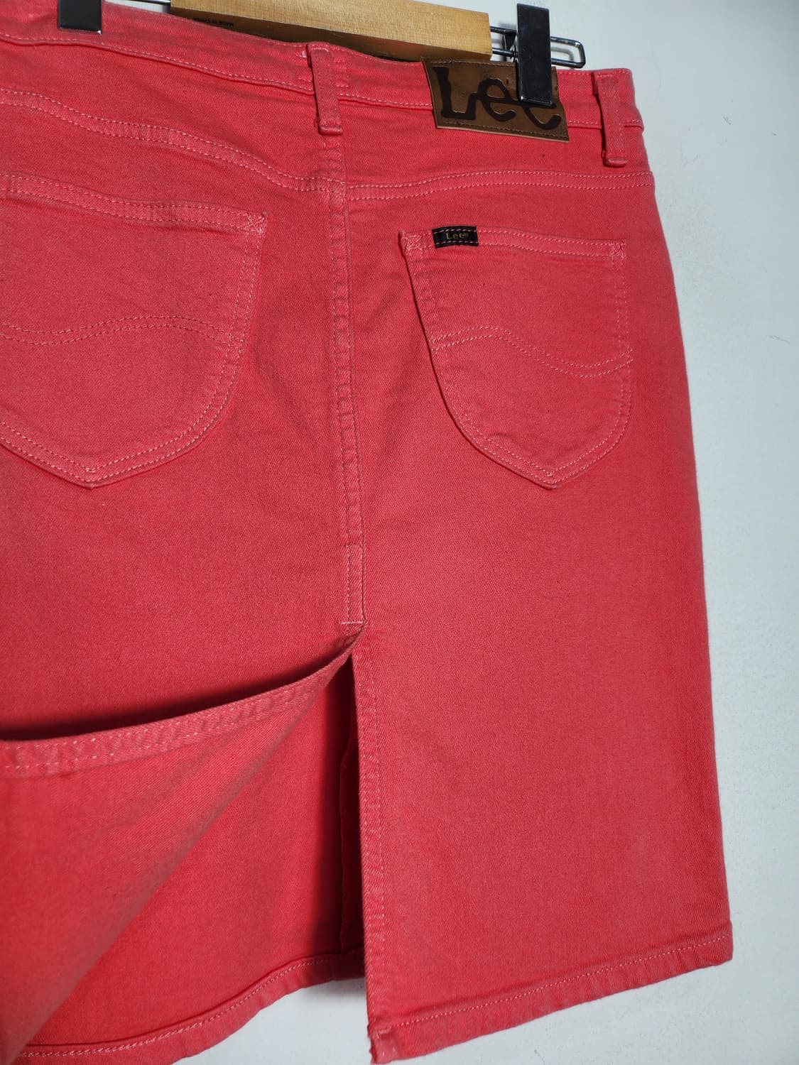 Lee 리 레드 데님 스커트 상품이미지5