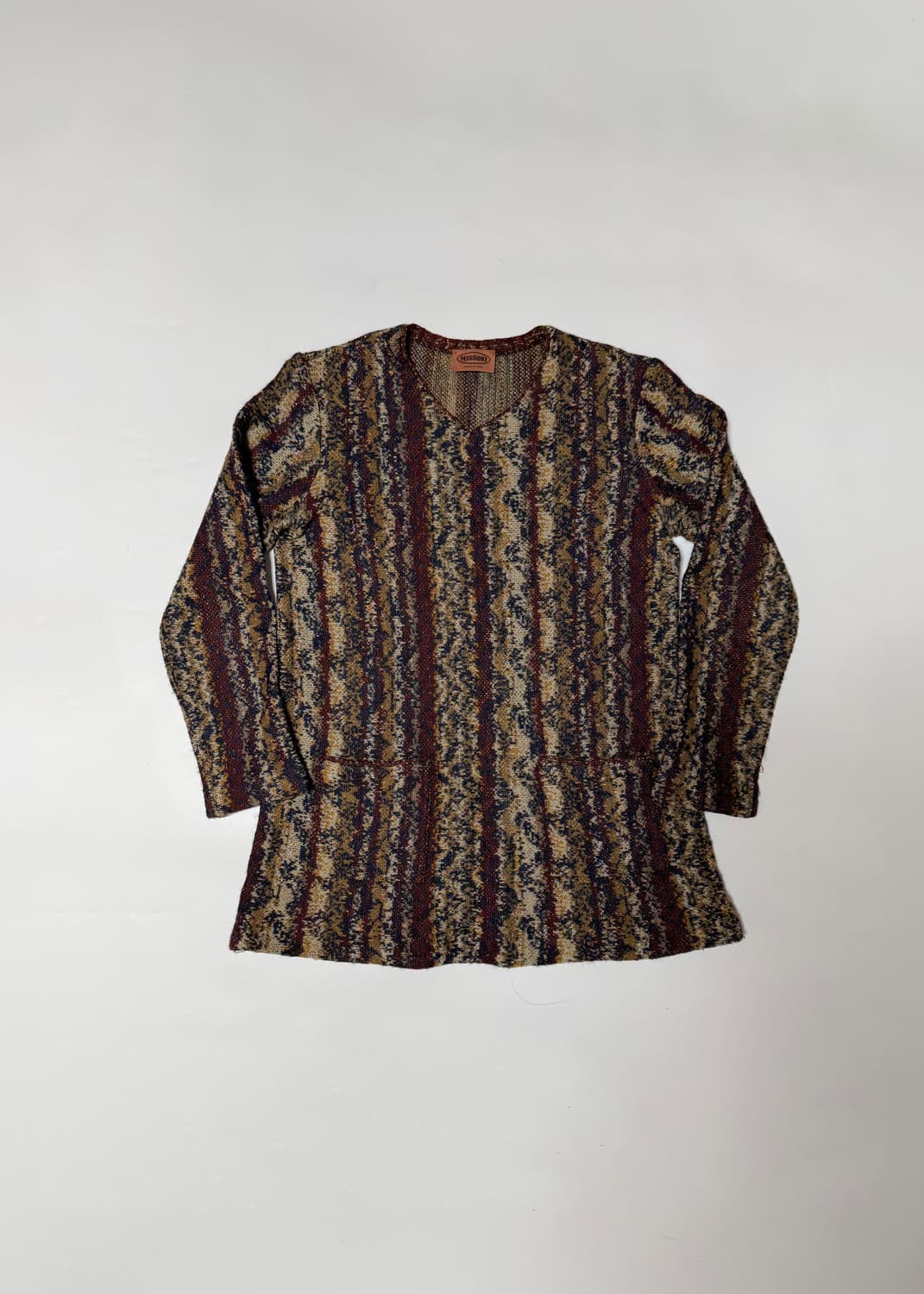 미쏘니 패턴 포켓 니트 상품이미지1