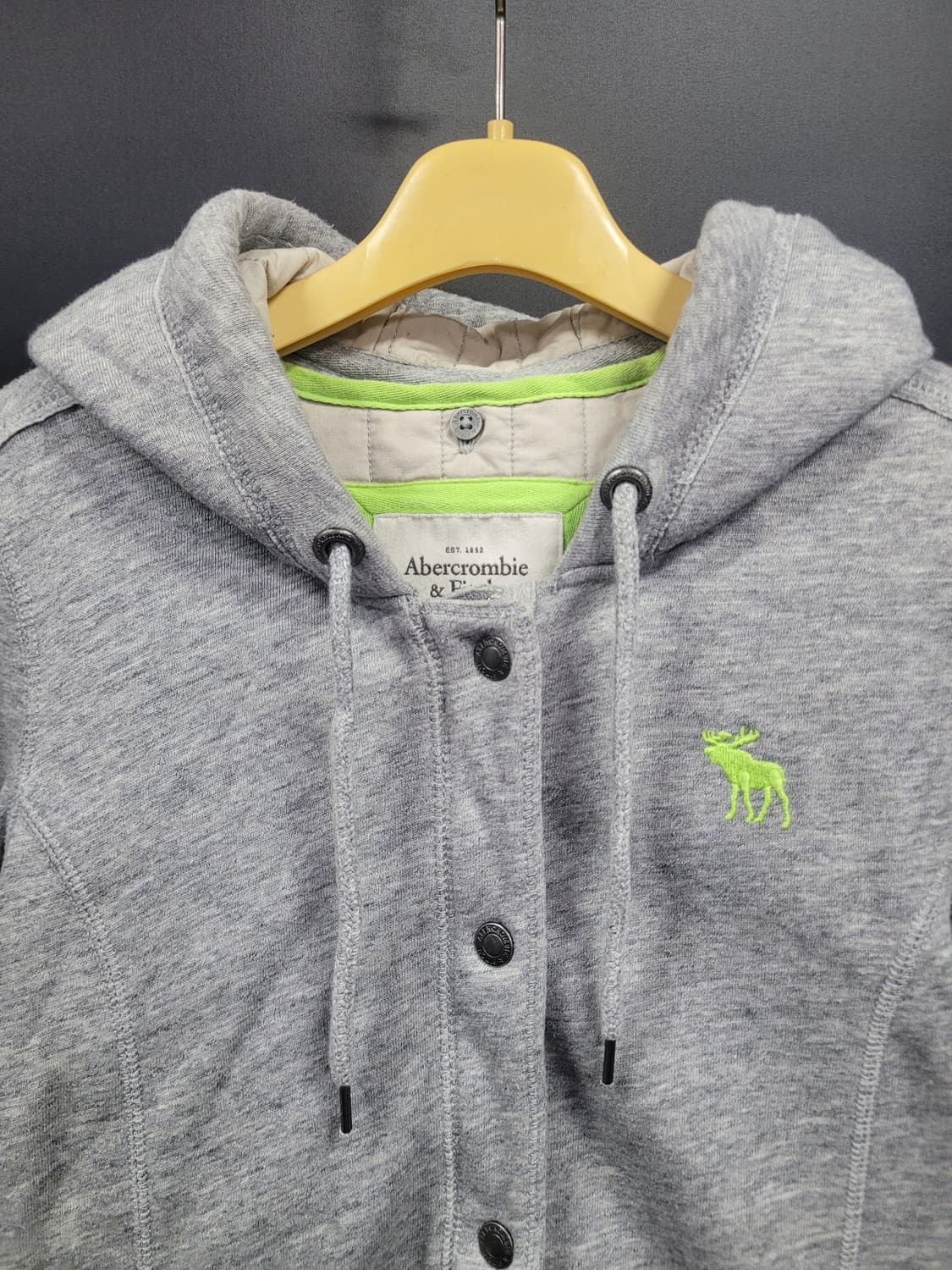 아베크롬비 후드 집업 자켓 누빔 안감 탈부착 가능  상품이미지2