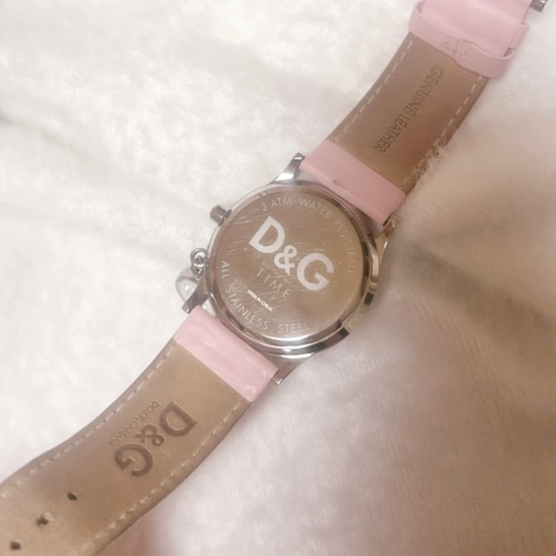 돌채앤가바나 핑크 큐빅 시계💕초초 희귀매물🫶 상품이미지4