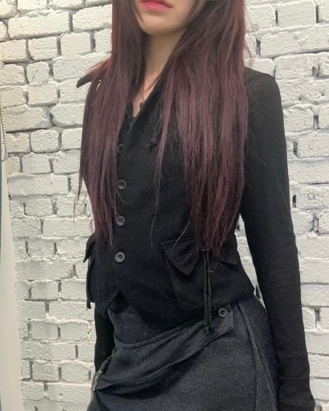 Black shirring Collar Vest 상품이미지1