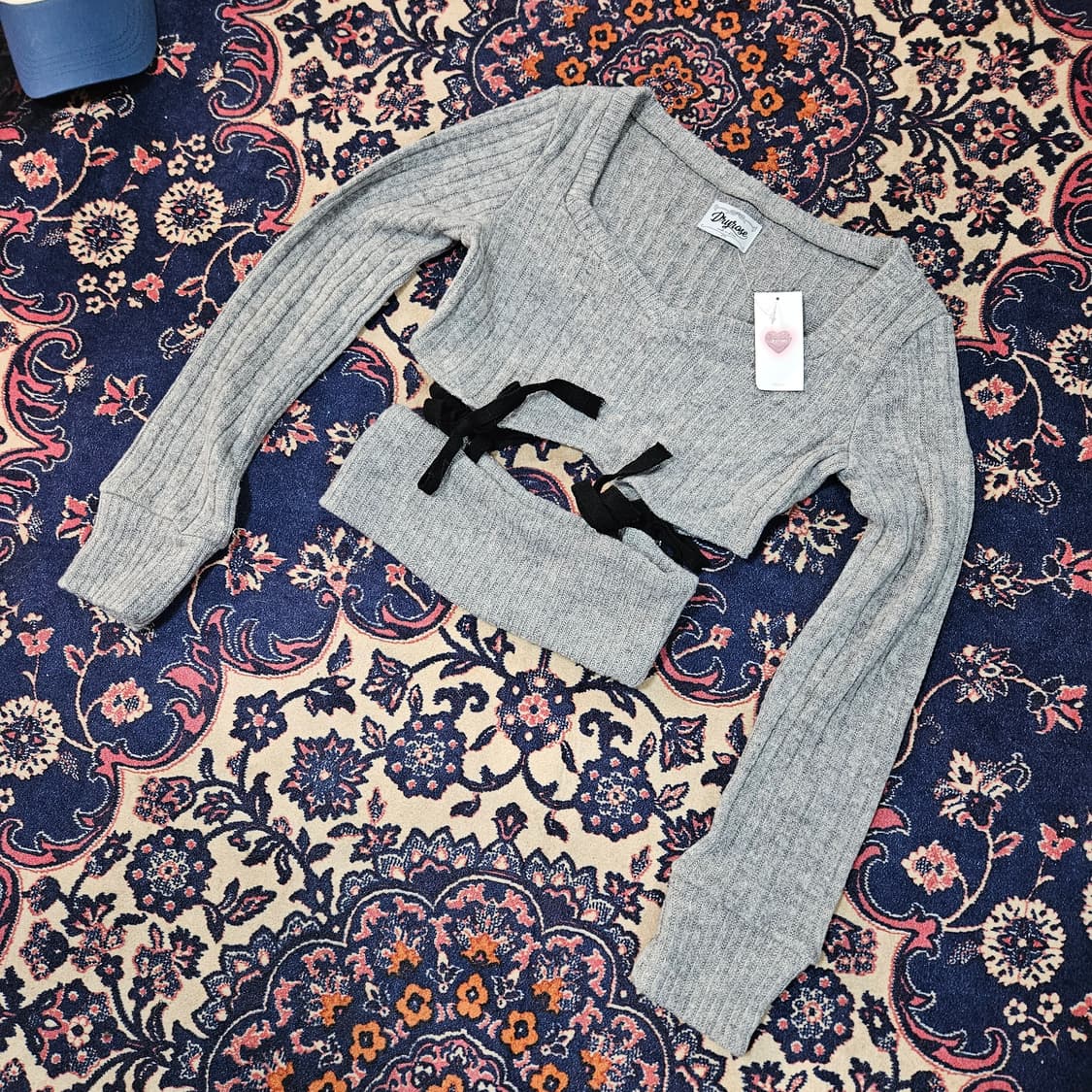 (새상품)드라이로즈 리본 링크 니트 Free 상품이미지2