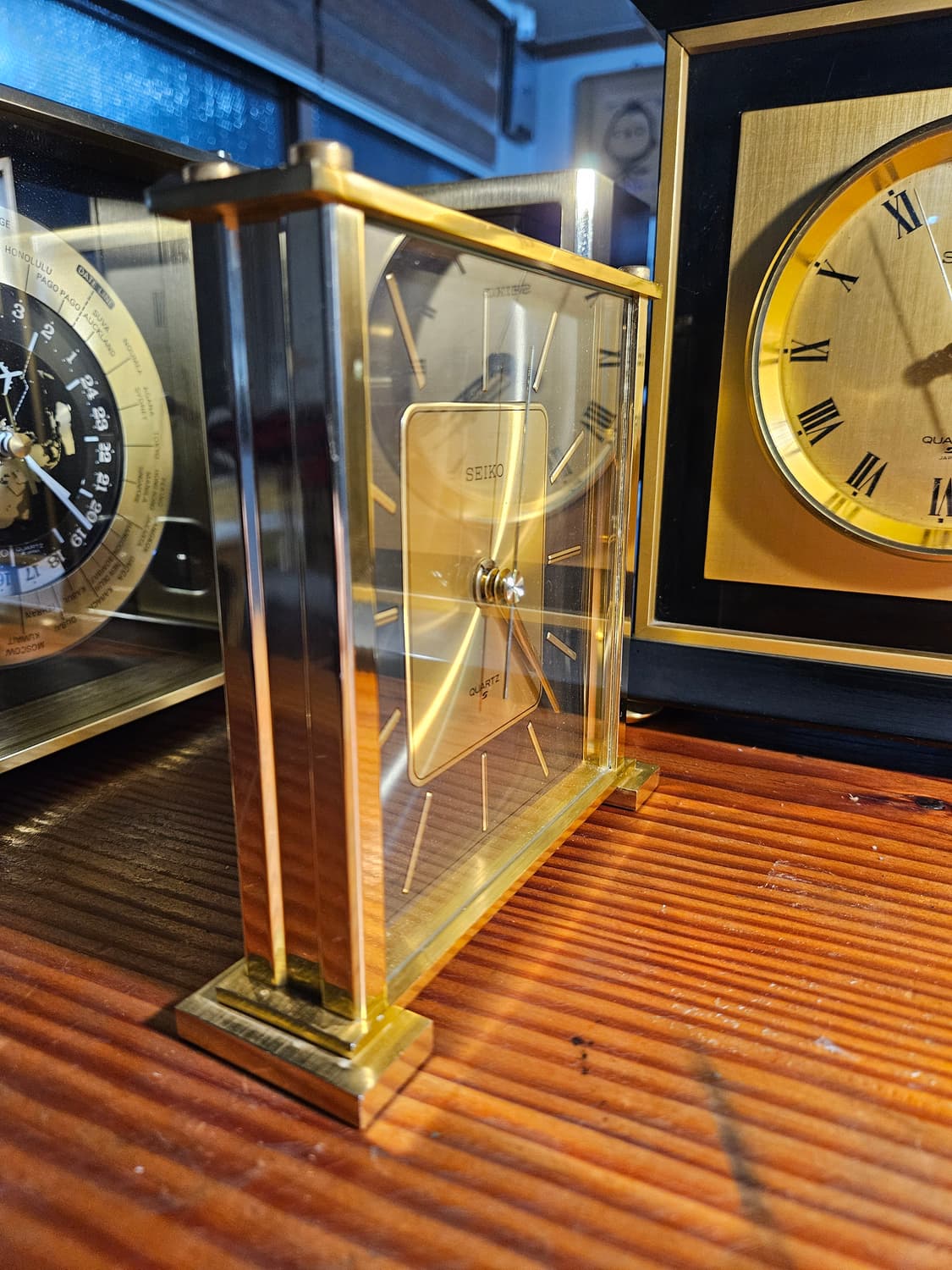 세이코 빈티지 황동 탁상시계 상품이미지2