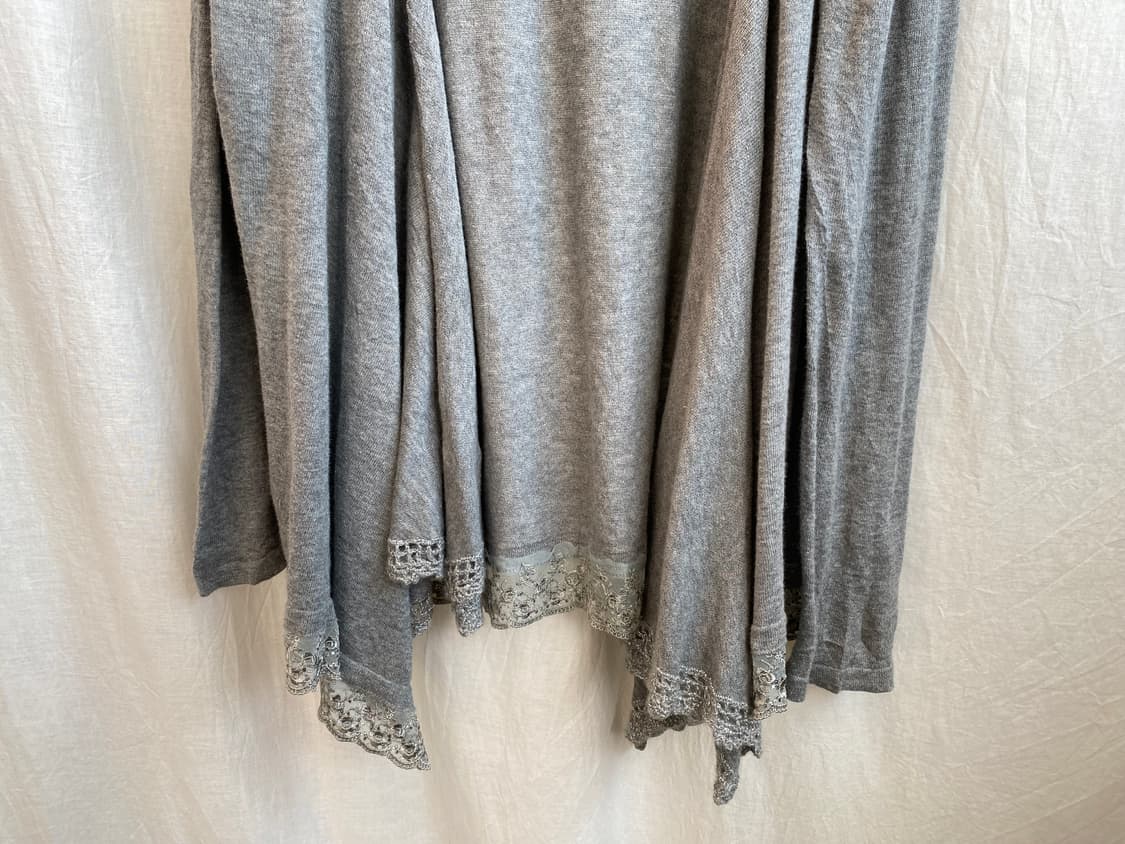 그레이 오픈형 면가디건(M) 상품이미지5