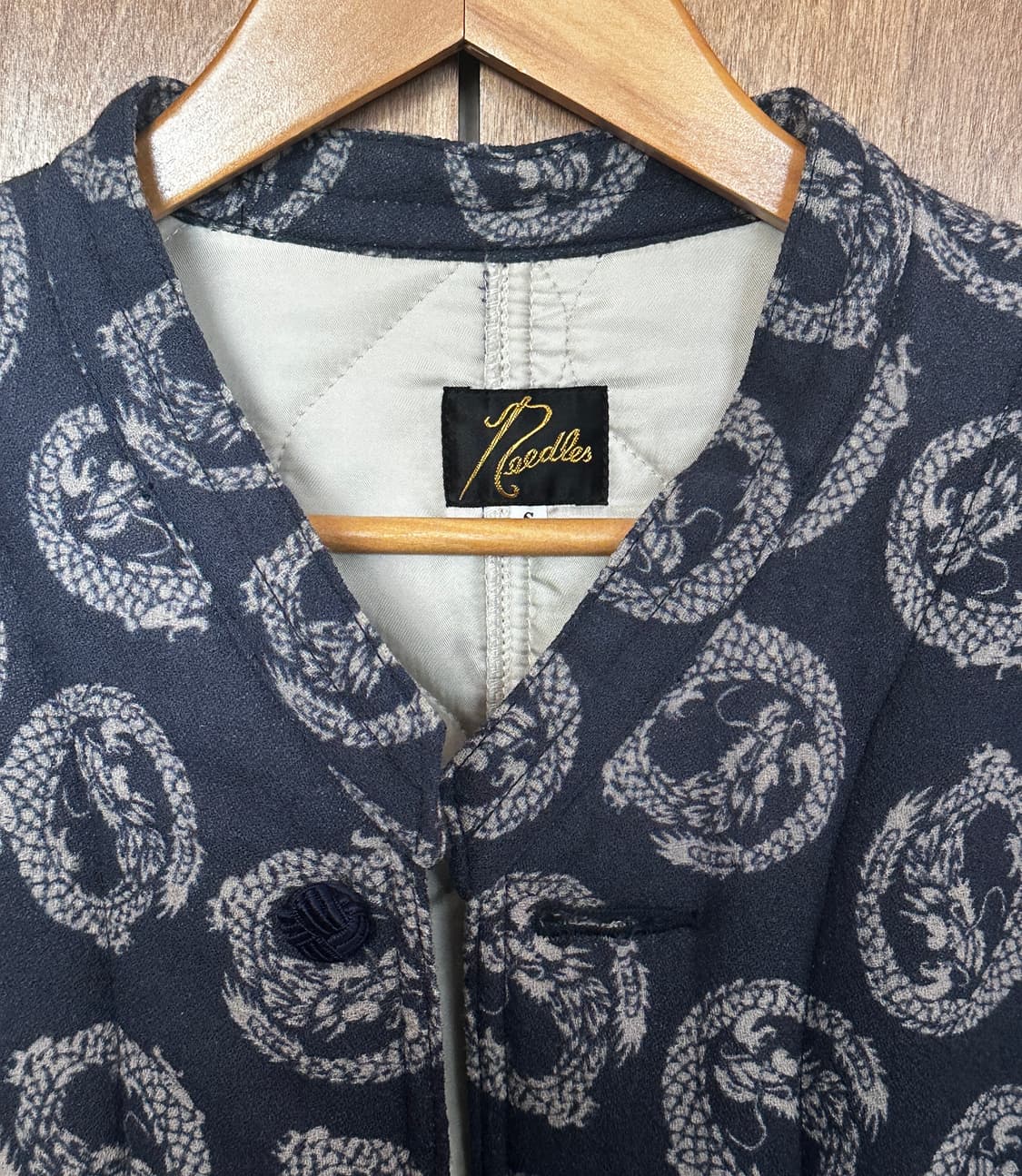 Needles 오리엔탈버튼 스탠드카라 커버올 자켓 상품이미지5