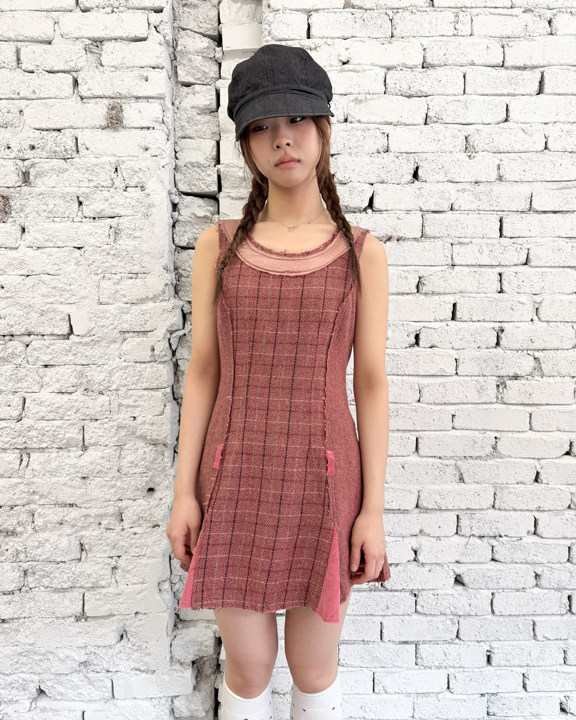 막스마라 울 블렌드 핑크 미니 드레스 상품이미지2