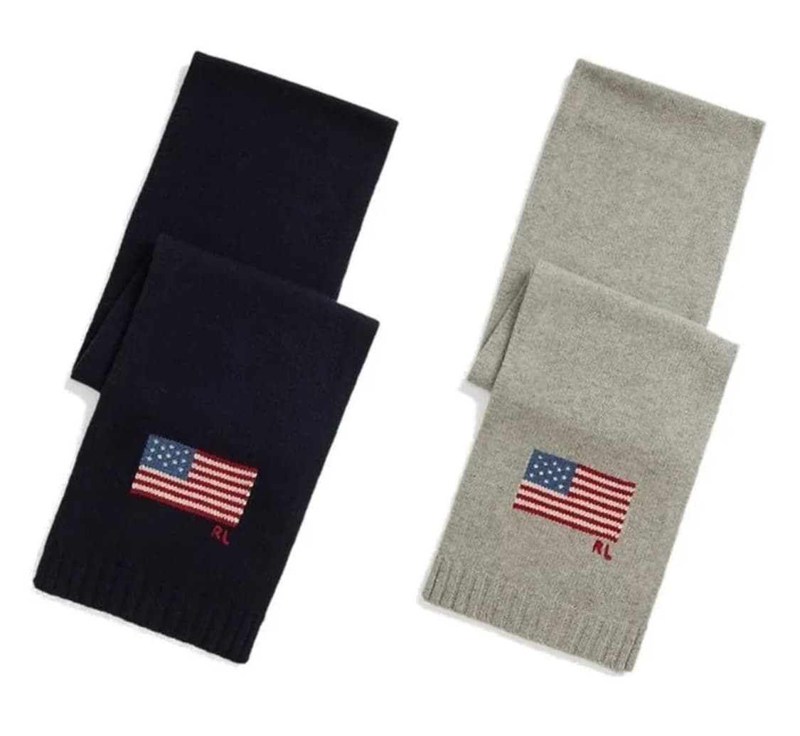 폴로랄프로렌 플래그 니트 울 블렌드 스카프 상품이미지1