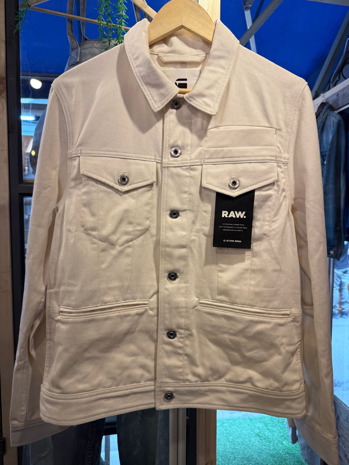 지스타 로우 화이트 데님자켓 상품이미지1