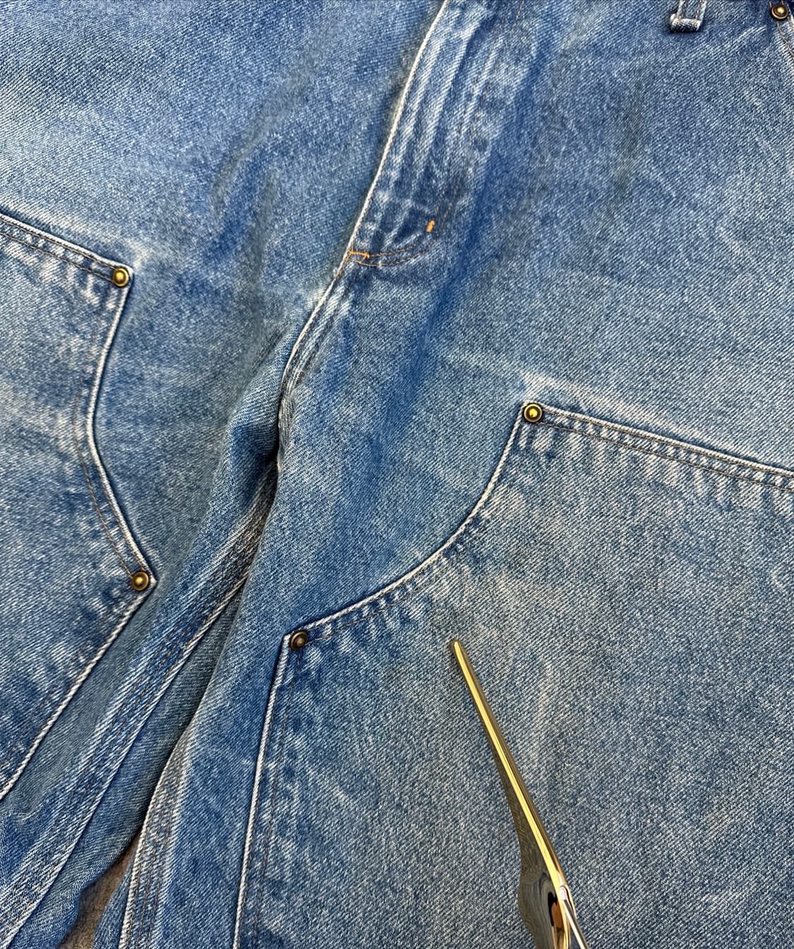 [36X30] 칼하트 B73 DST 더블니 데님 팬츠 던가리핏 상품이미지6