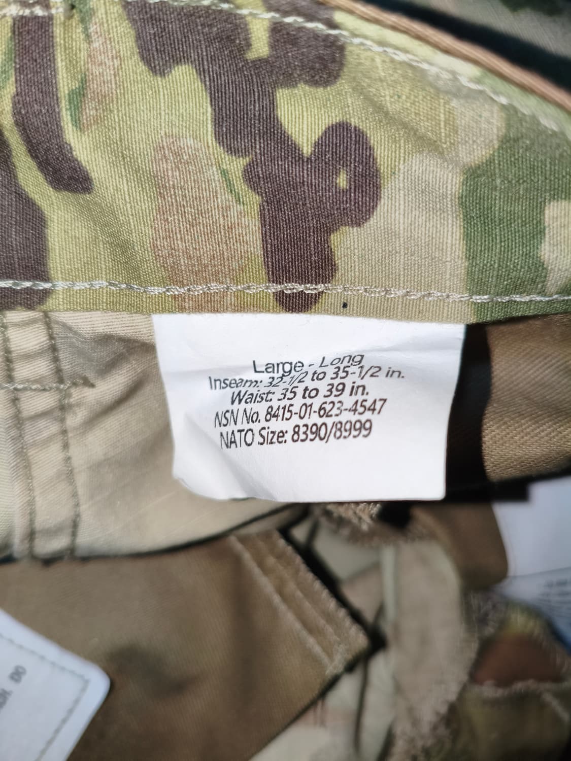 미군 ocp 전투복 하의 L/L(34~38) 새상품  신형 밀리터리 상품이미지3