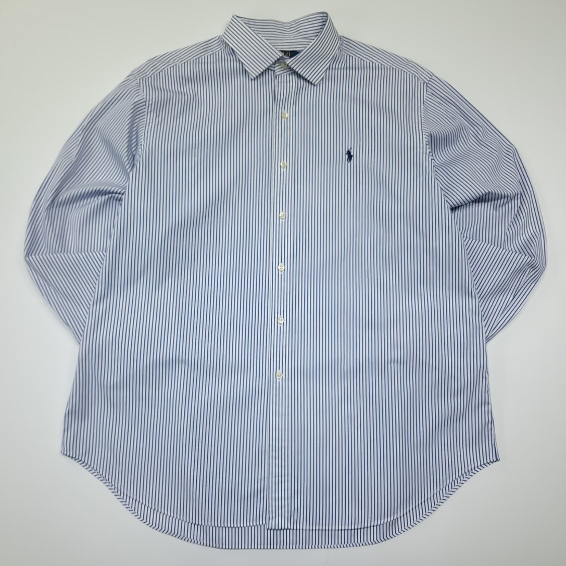CK072 2XL 폴로 마린 핀스트라이프 스프레드칼라 셔츠 남방 상품이미지1