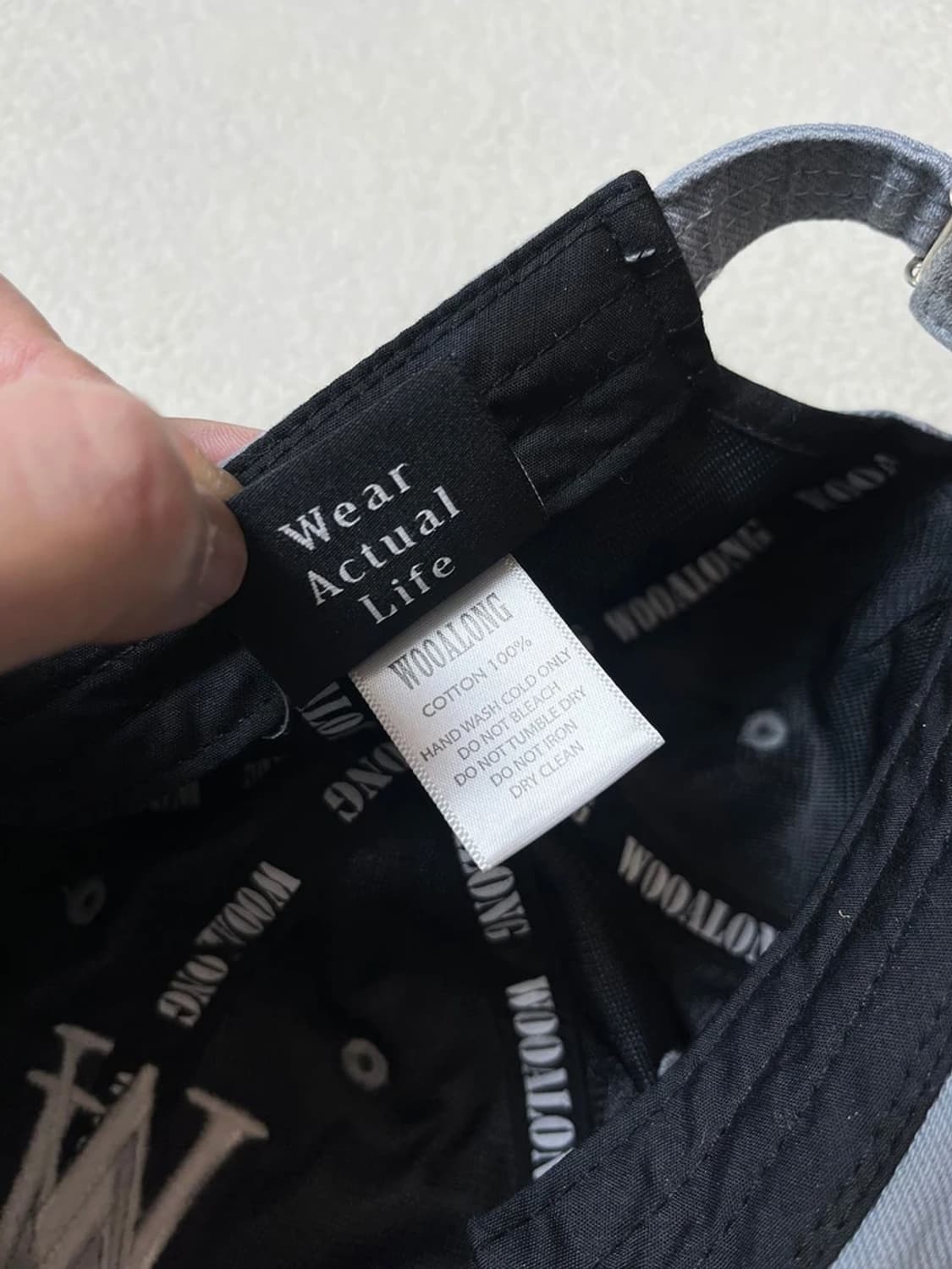 우알롱 시그니처 블랙 볼캡 Q1246 상품이미지7