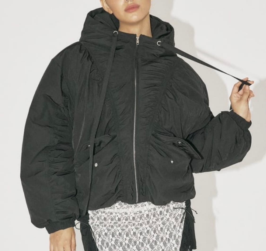 구매글)쓰리타임즈 푸키다운패딩 블랙s 구매해요 상품이미지1