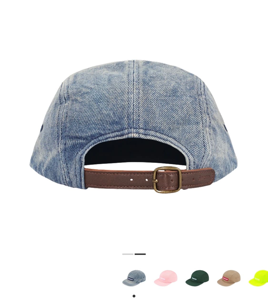 슈프림 워시드 치노 트윌 캠프캡 데님 25FW 상품이미지2