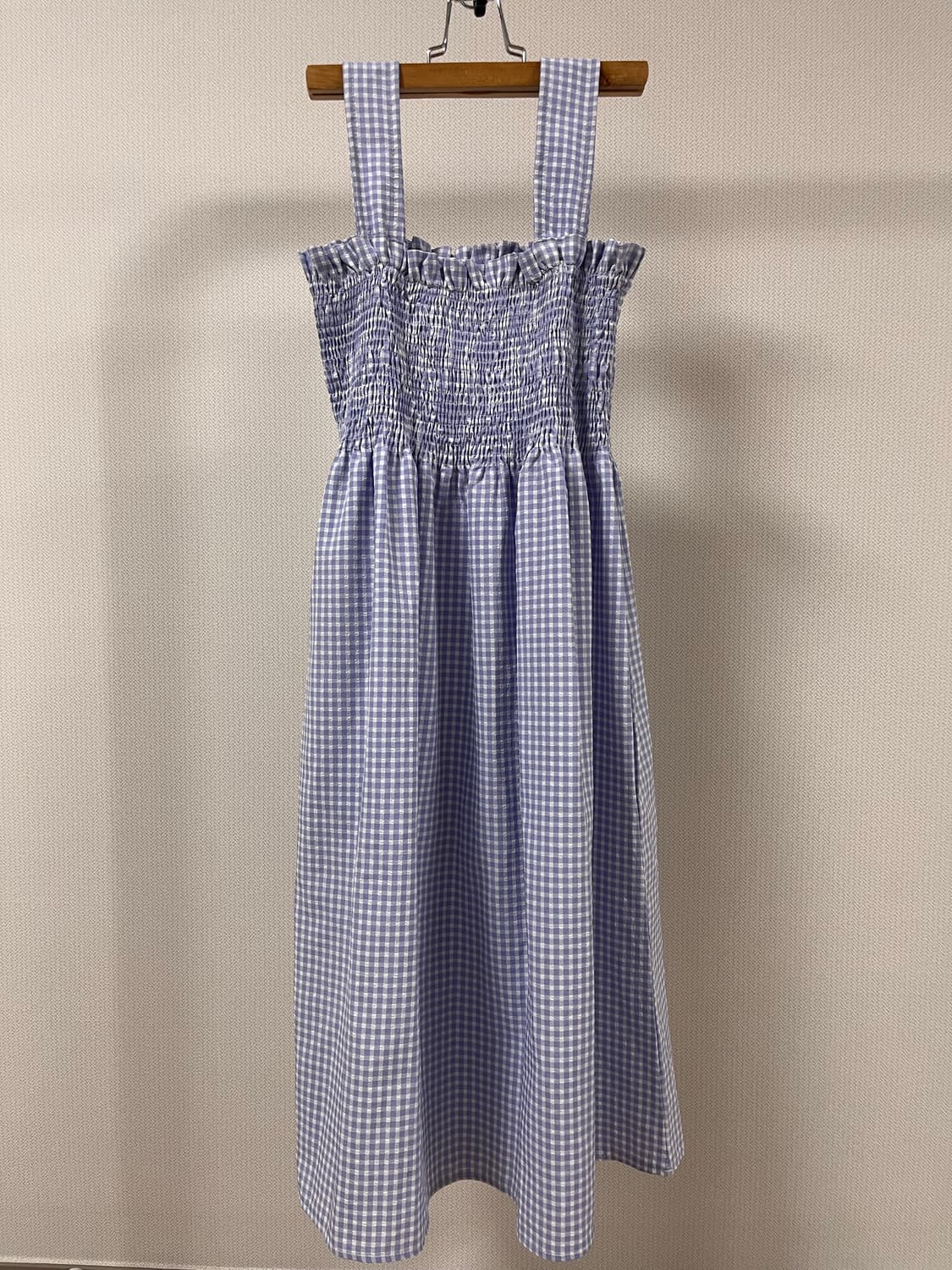 체크 슬리브리스 원피스 상품이미지2