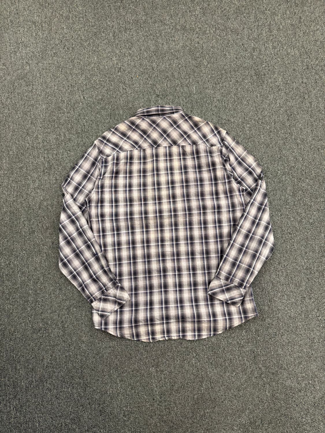 M)HELIX 빈티지 자수 체크 긴팔셔츠 상품이미지5