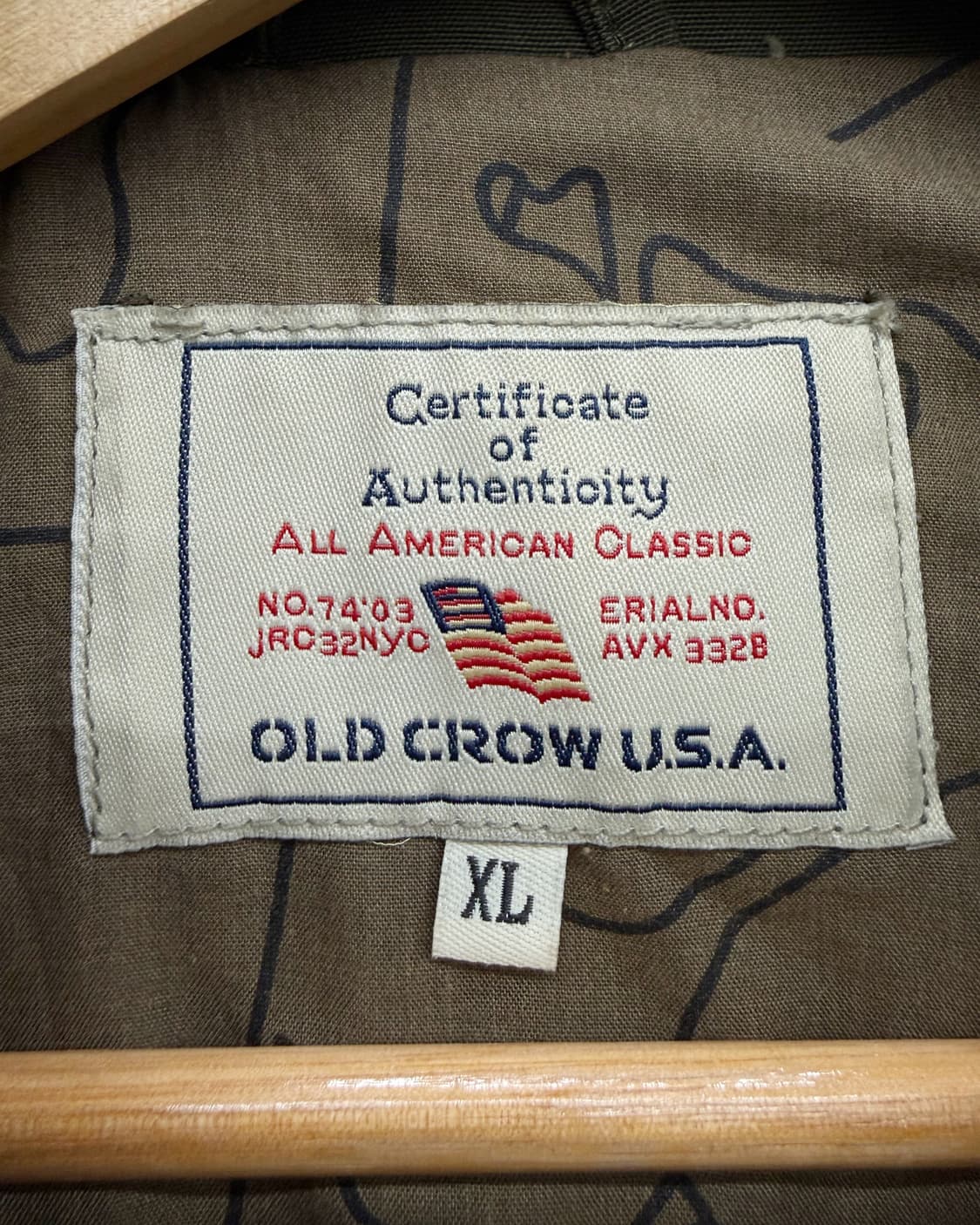 Old Crow USA US Navy 캔버스 코튼 봄버 자켓 상품이미지9