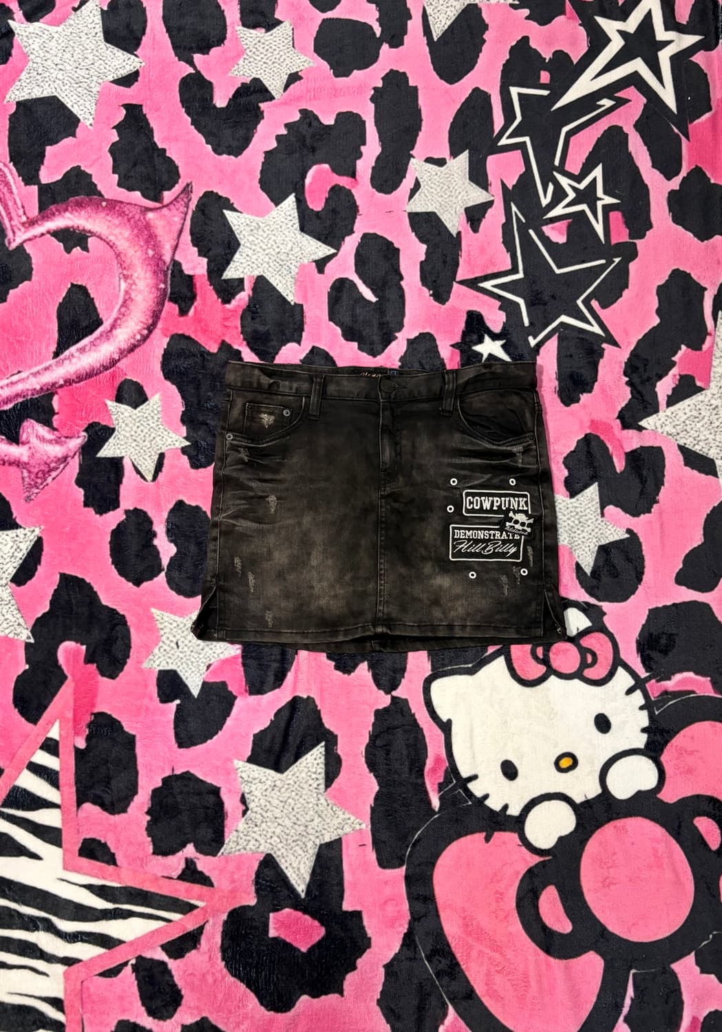 Grunge Washing damage Mini Skirt 상품이미지3
