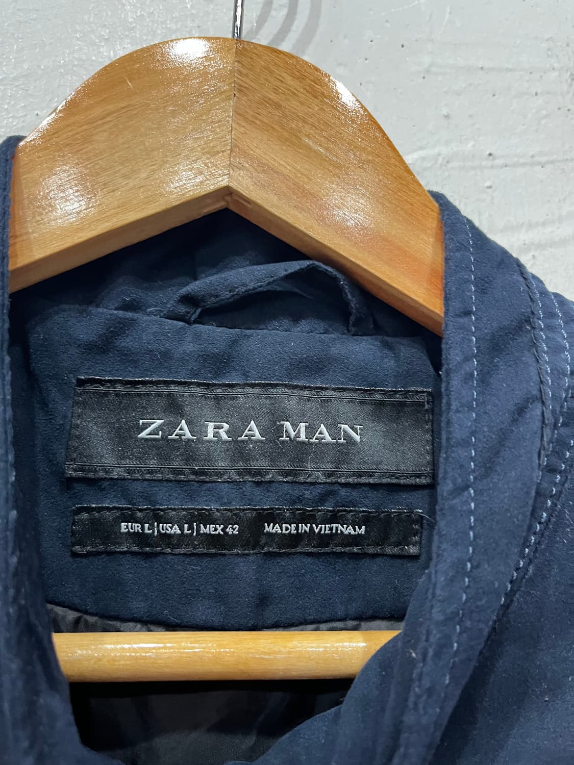 ZARA 자라 스웨이드 자켓 네이비  상품이미지4