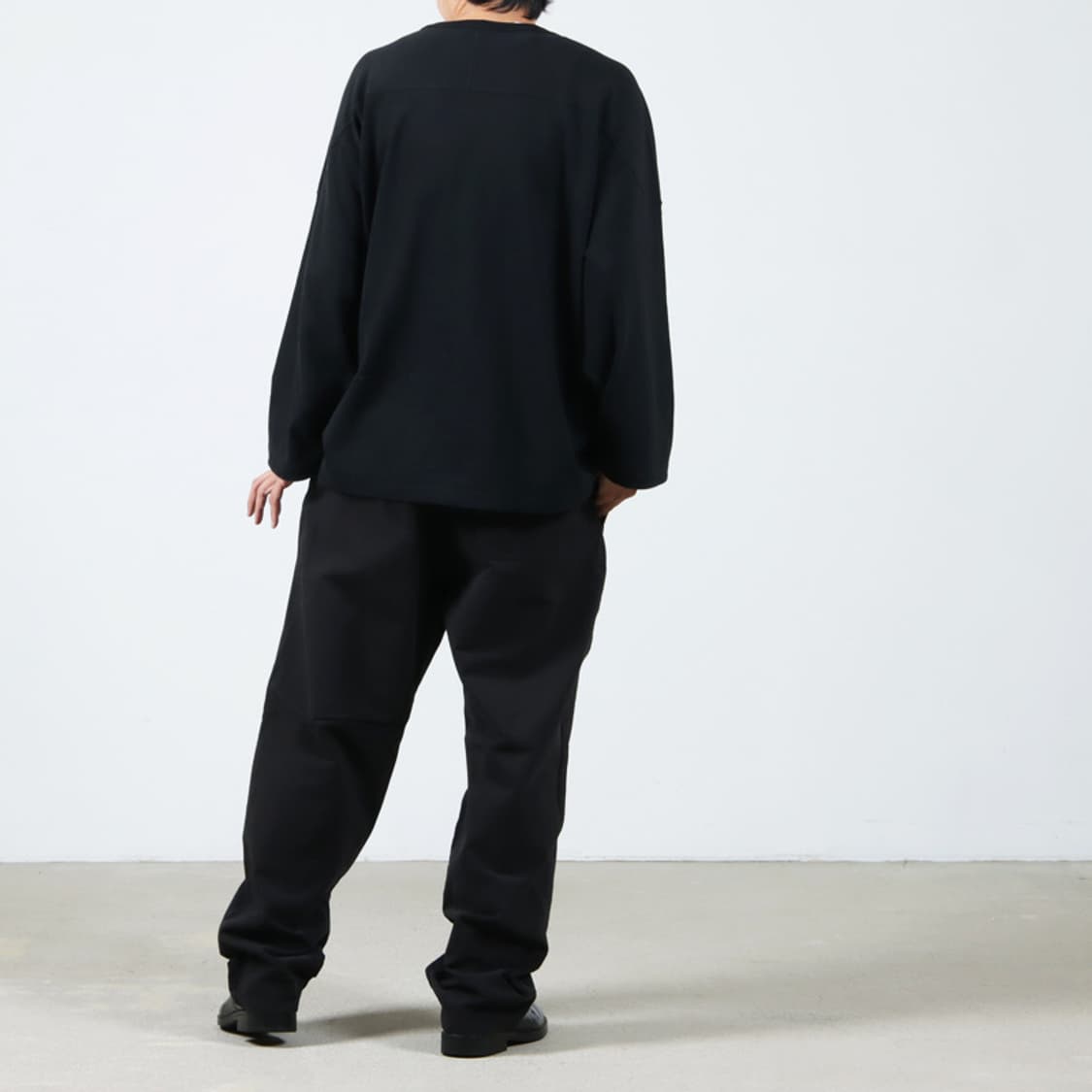 코모리 가먼트 다이드 팬츠 블랙 상품이미지2