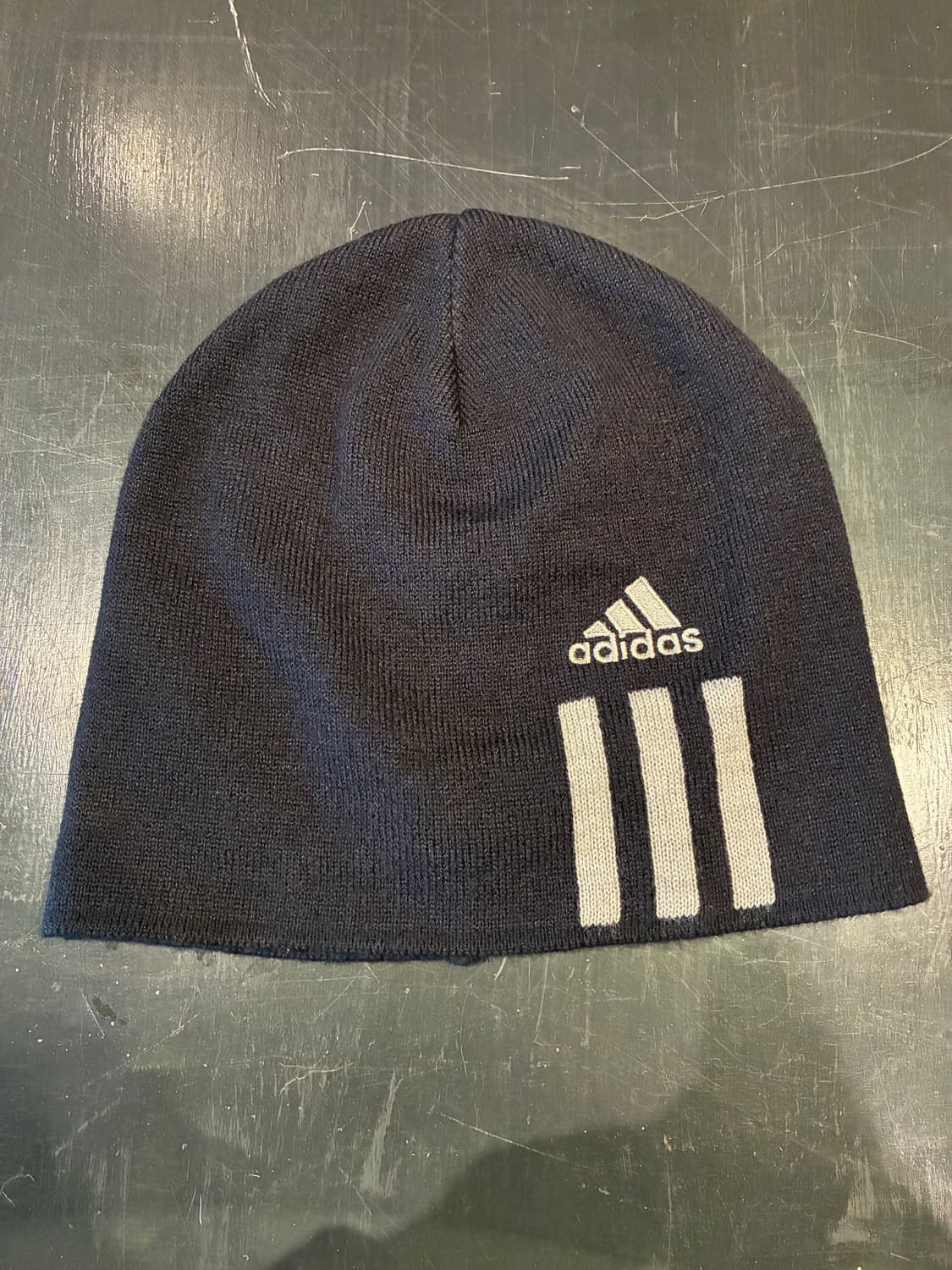 아디다스 삼선 스트라이프 비니 블랙 상품이미지1